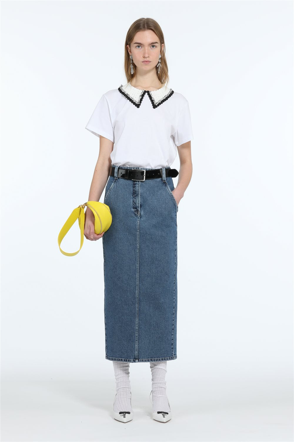 Denim Pencil Skirt
