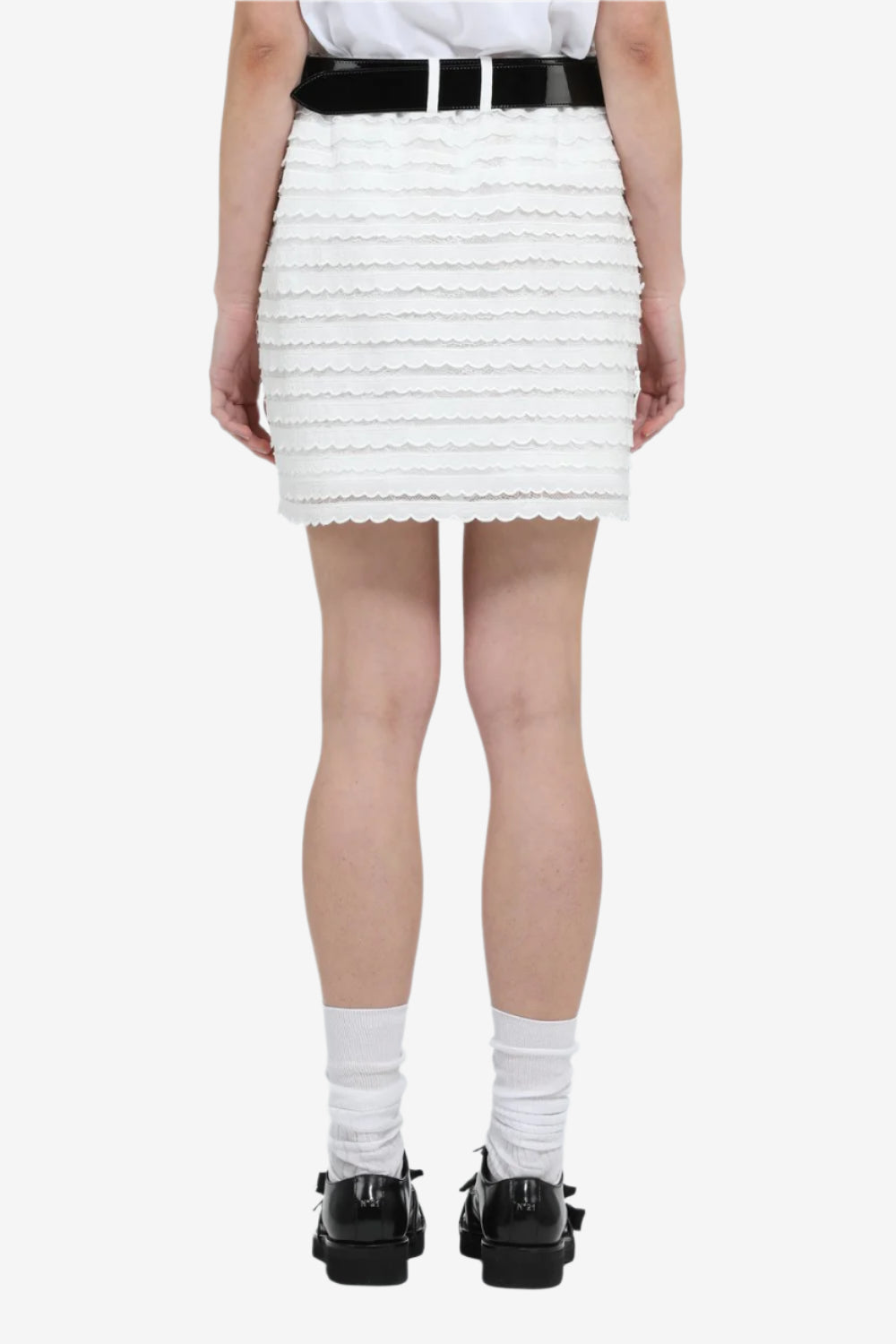 Lace mini skirt