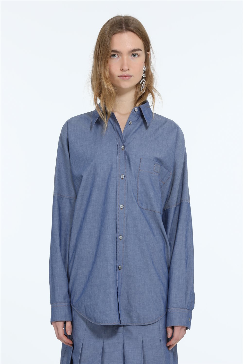 Camicia in cotone con taschino