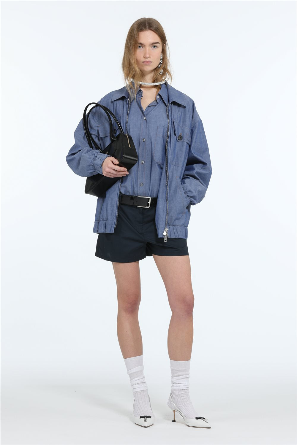 Giacca con zip e doppie tasche