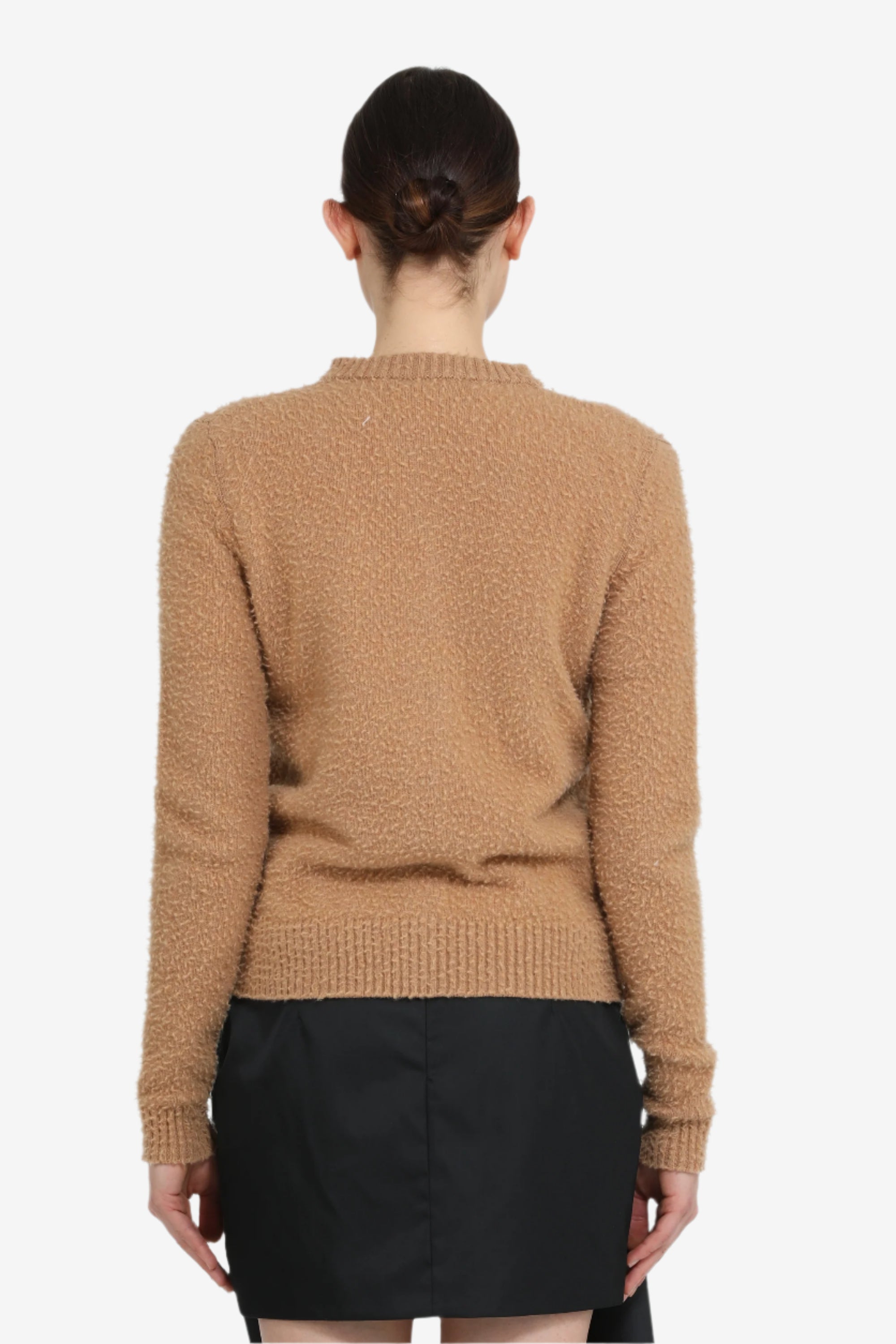 Crew neck cardigan with pockets