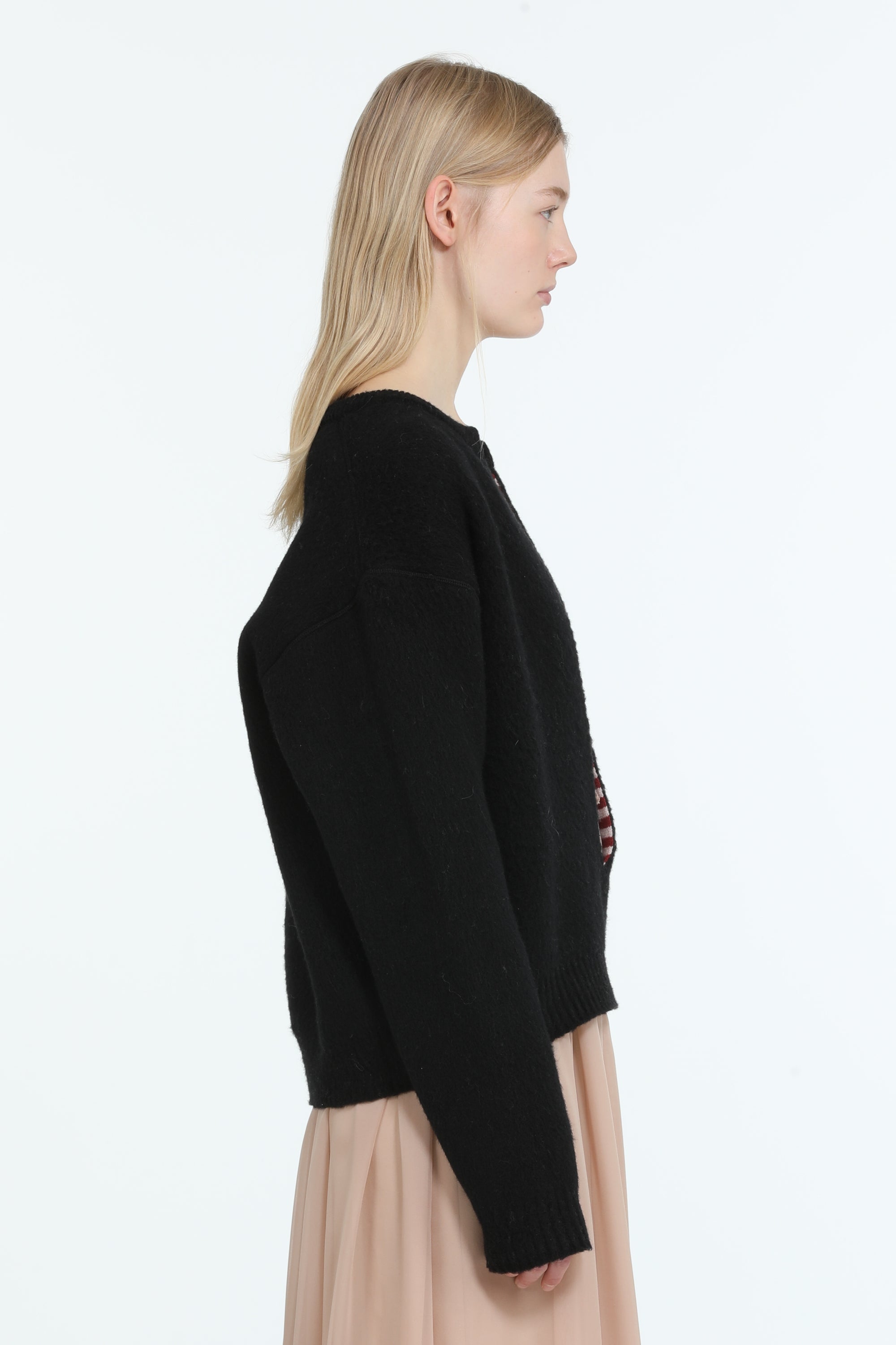Deep-neckline sweater