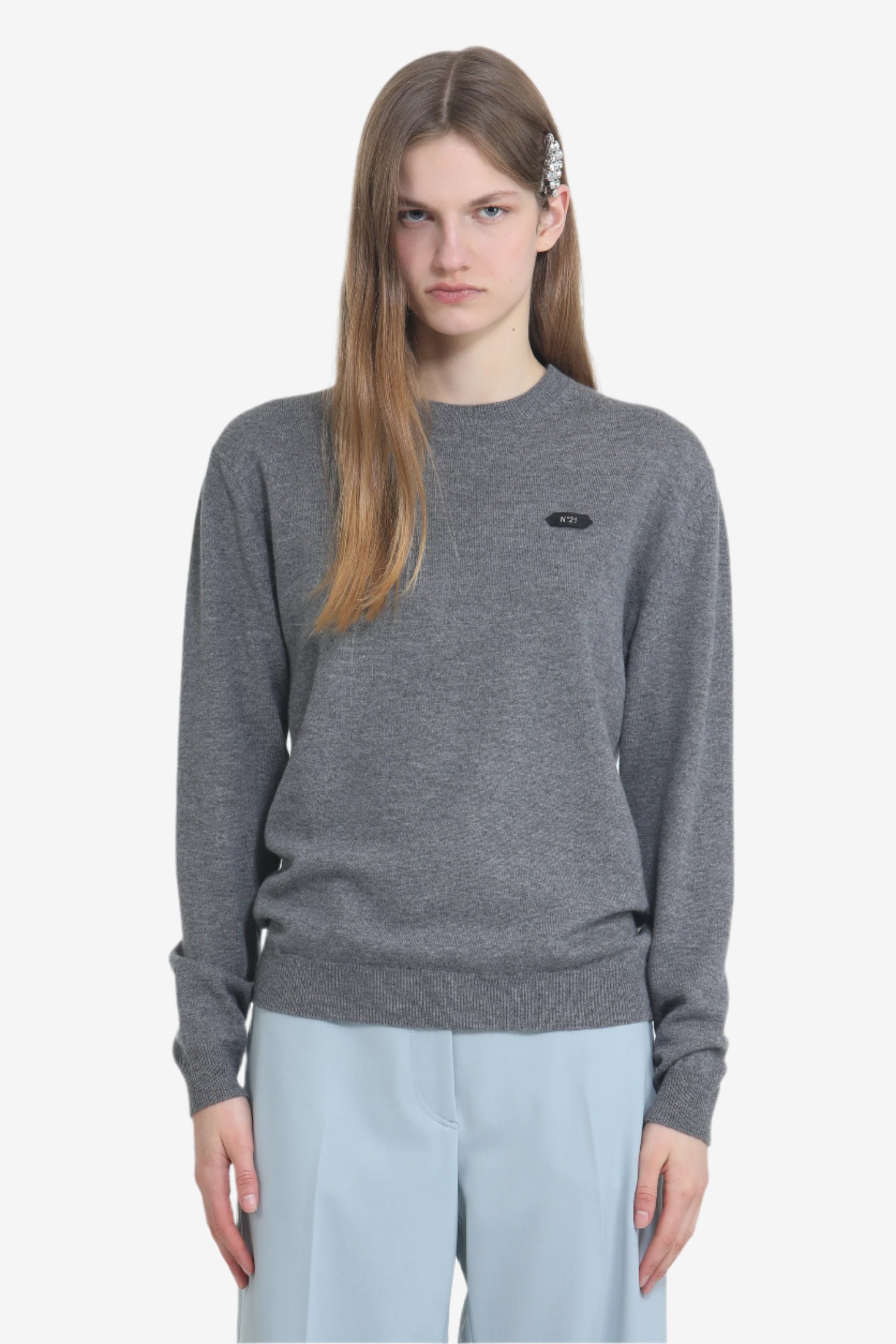 Crewneck sweater with logo