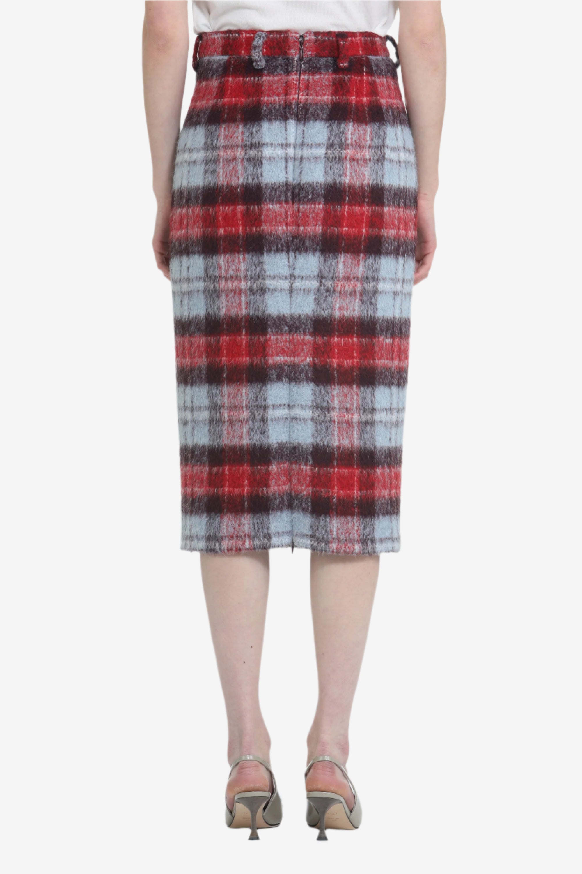 Checked pencil skirt