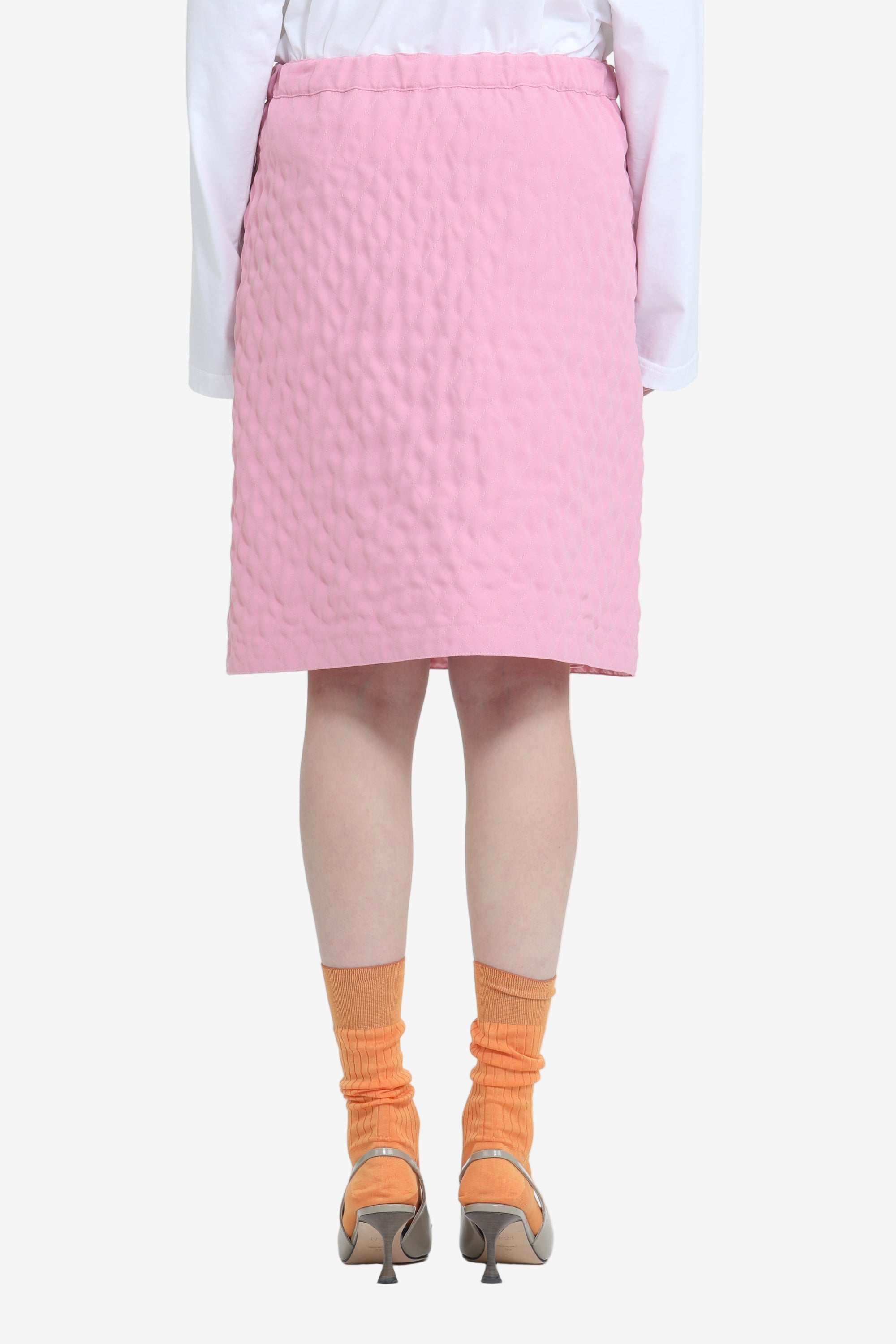 Above-the-knee wrap skirt