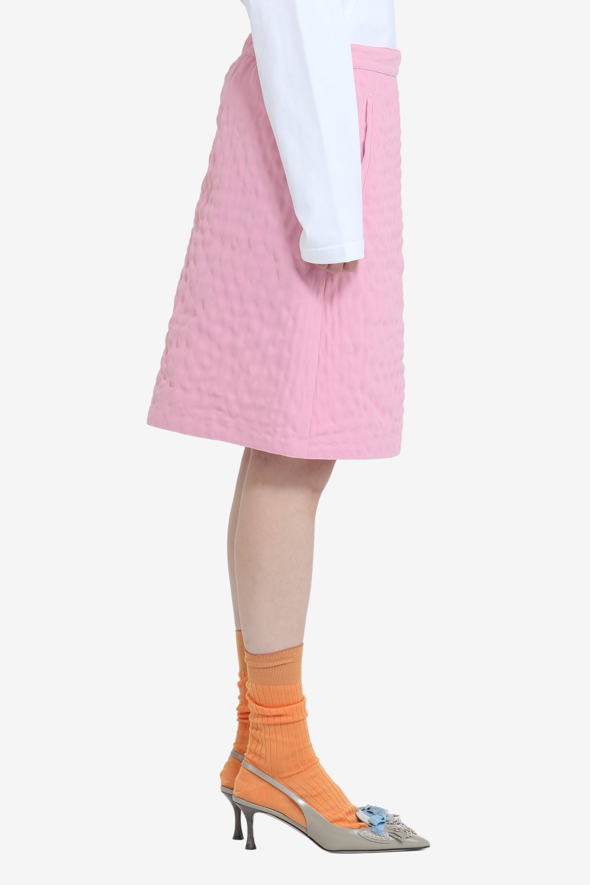 Above-the-knee wrap skirt