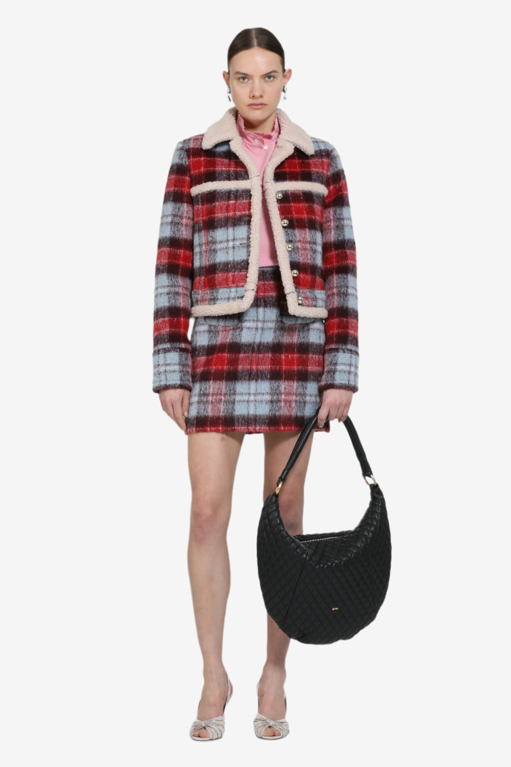 Checked miniskirt