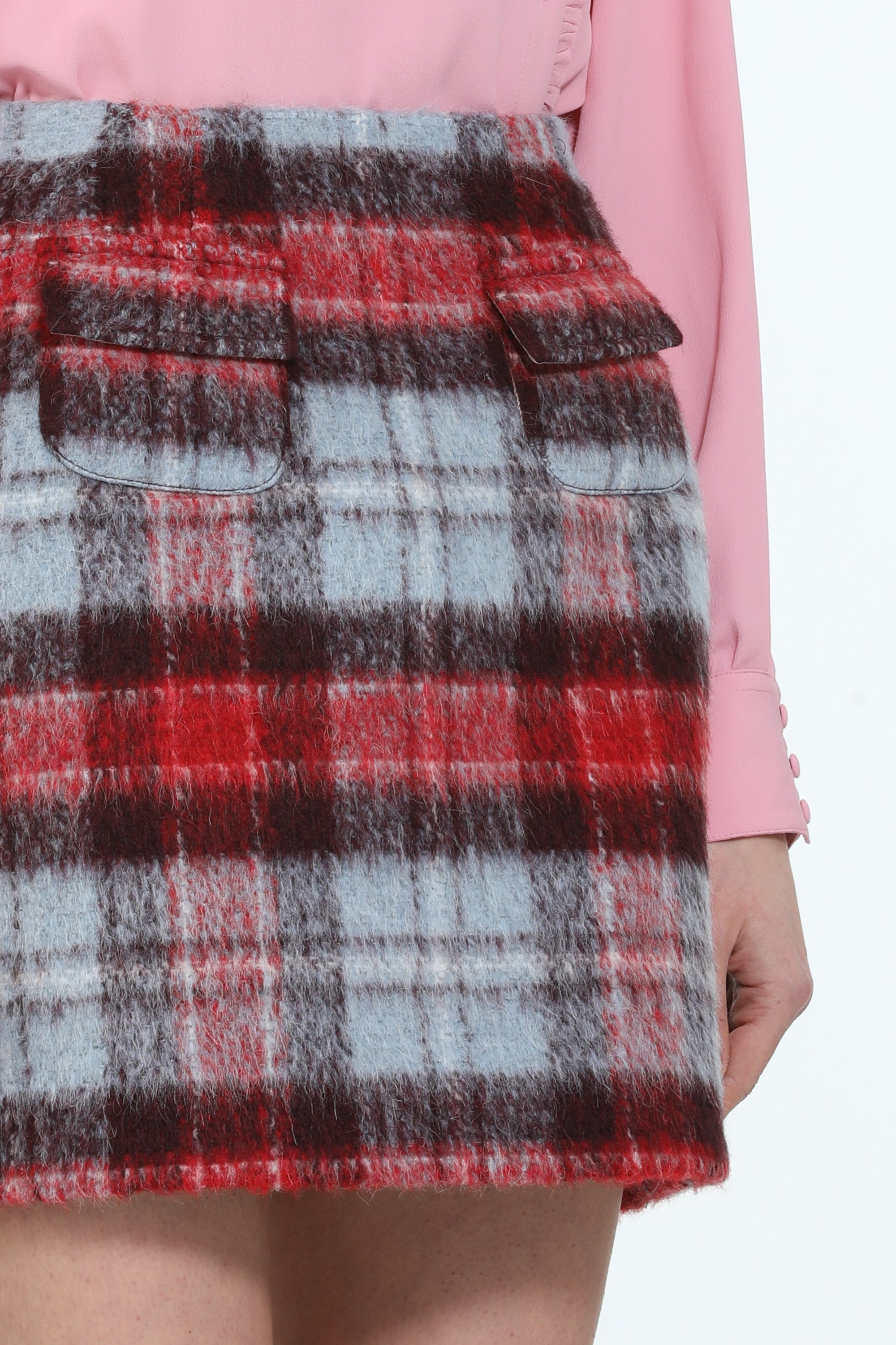 Checked miniskirt
