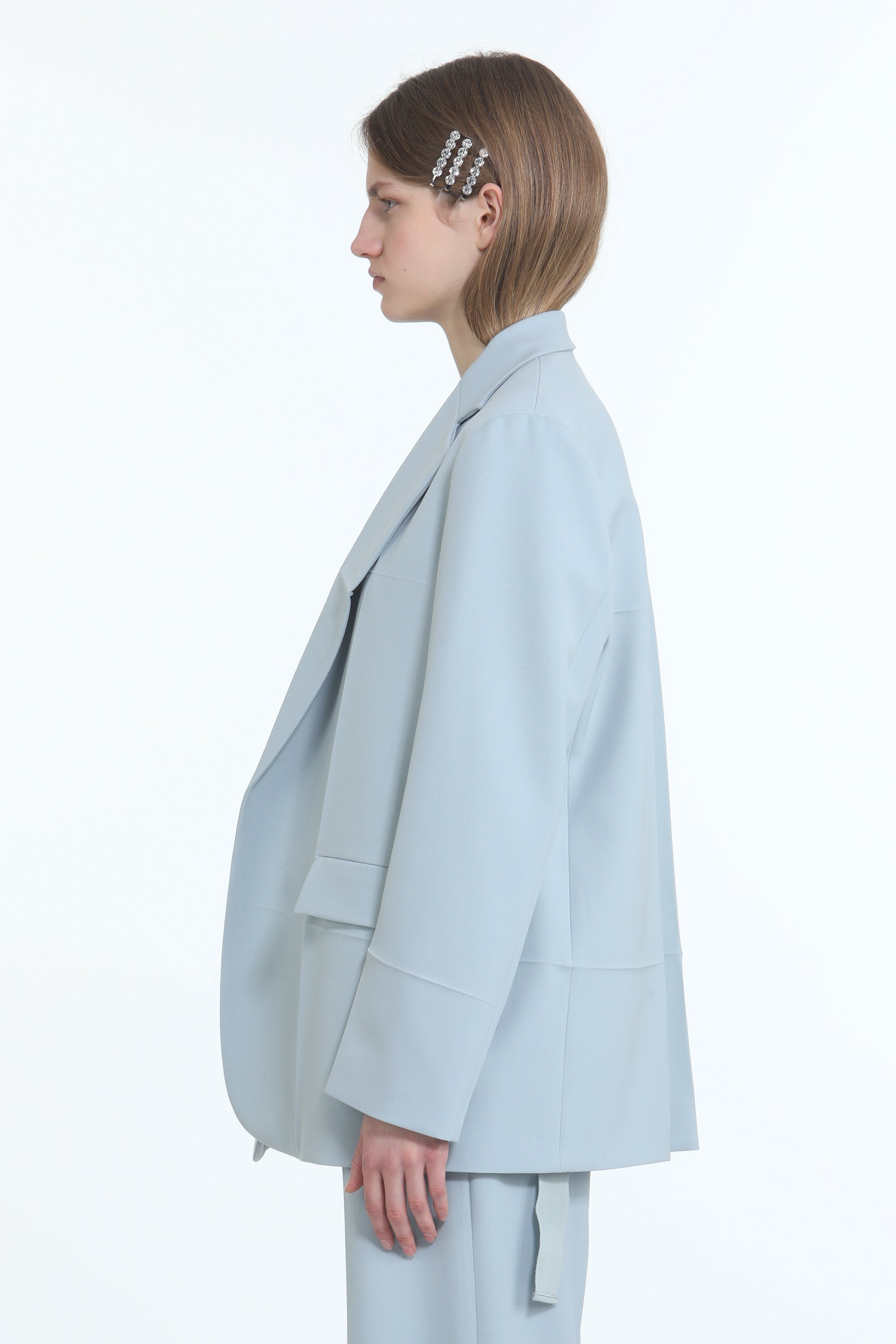 Blazer oversize con spalline