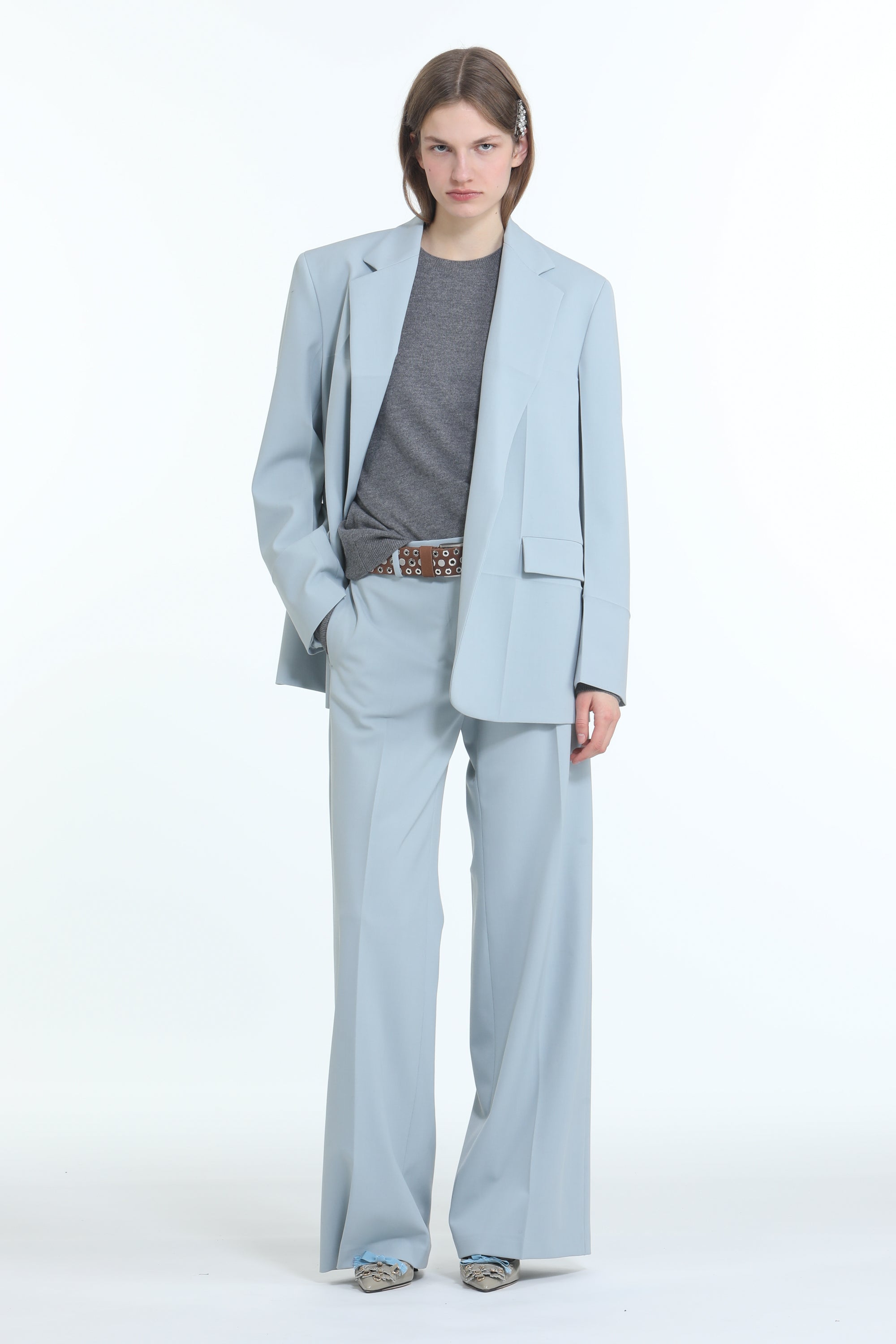Blazer oversize con spalline