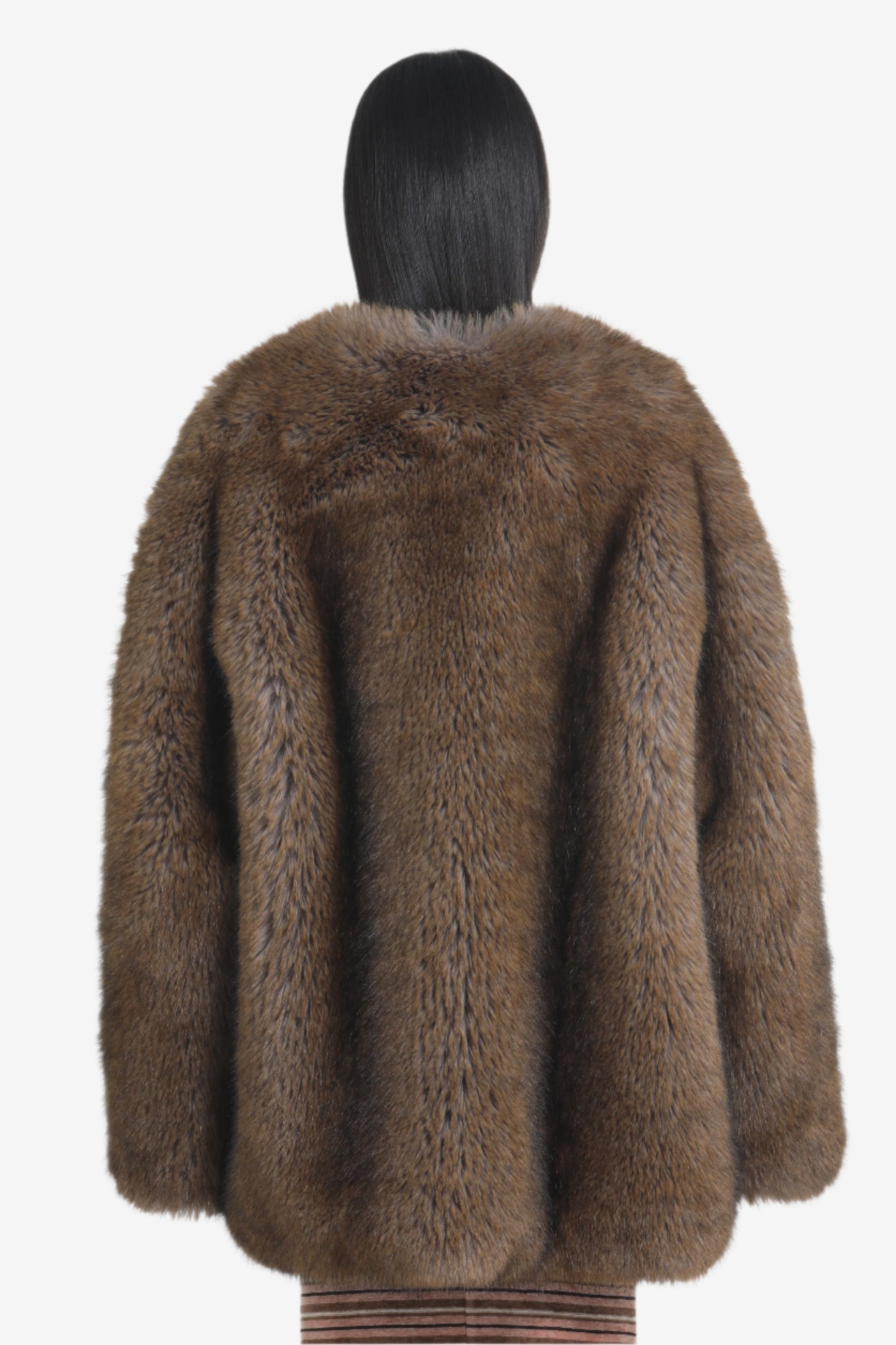 Eco-pelliccia oversize aperta