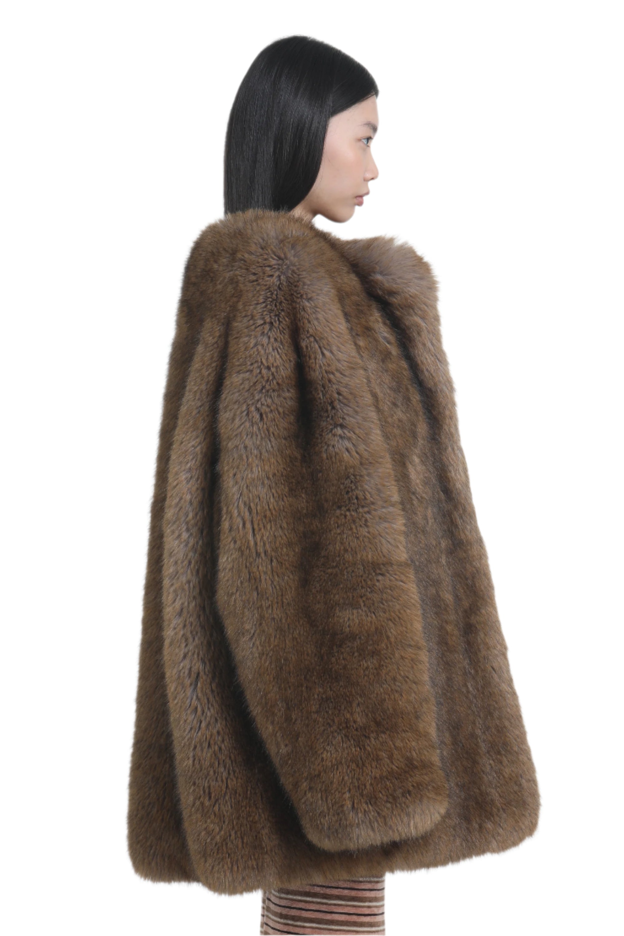 Eco-pelliccia oversize aperta