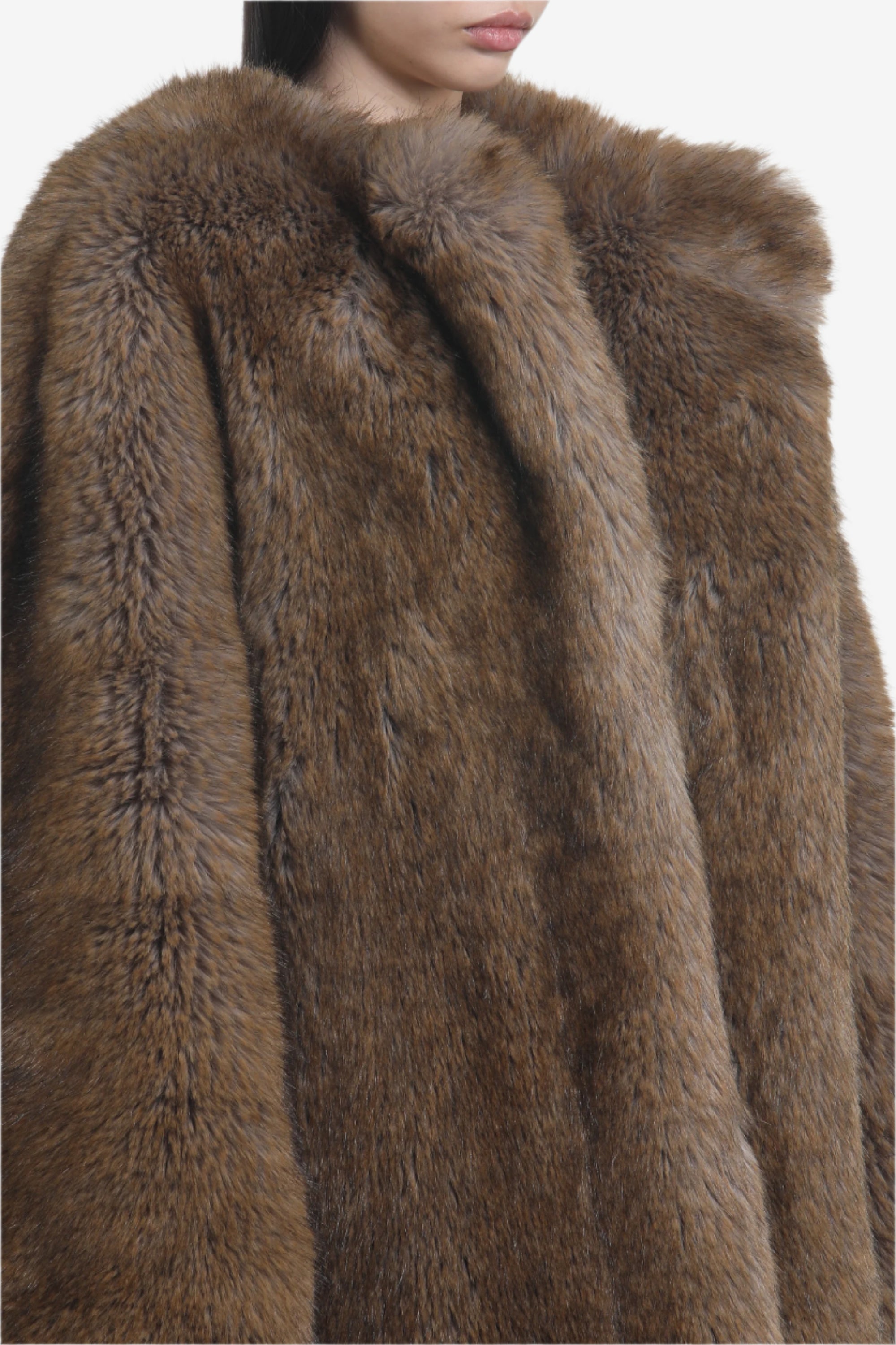 Eco-pelliccia oversize aperta