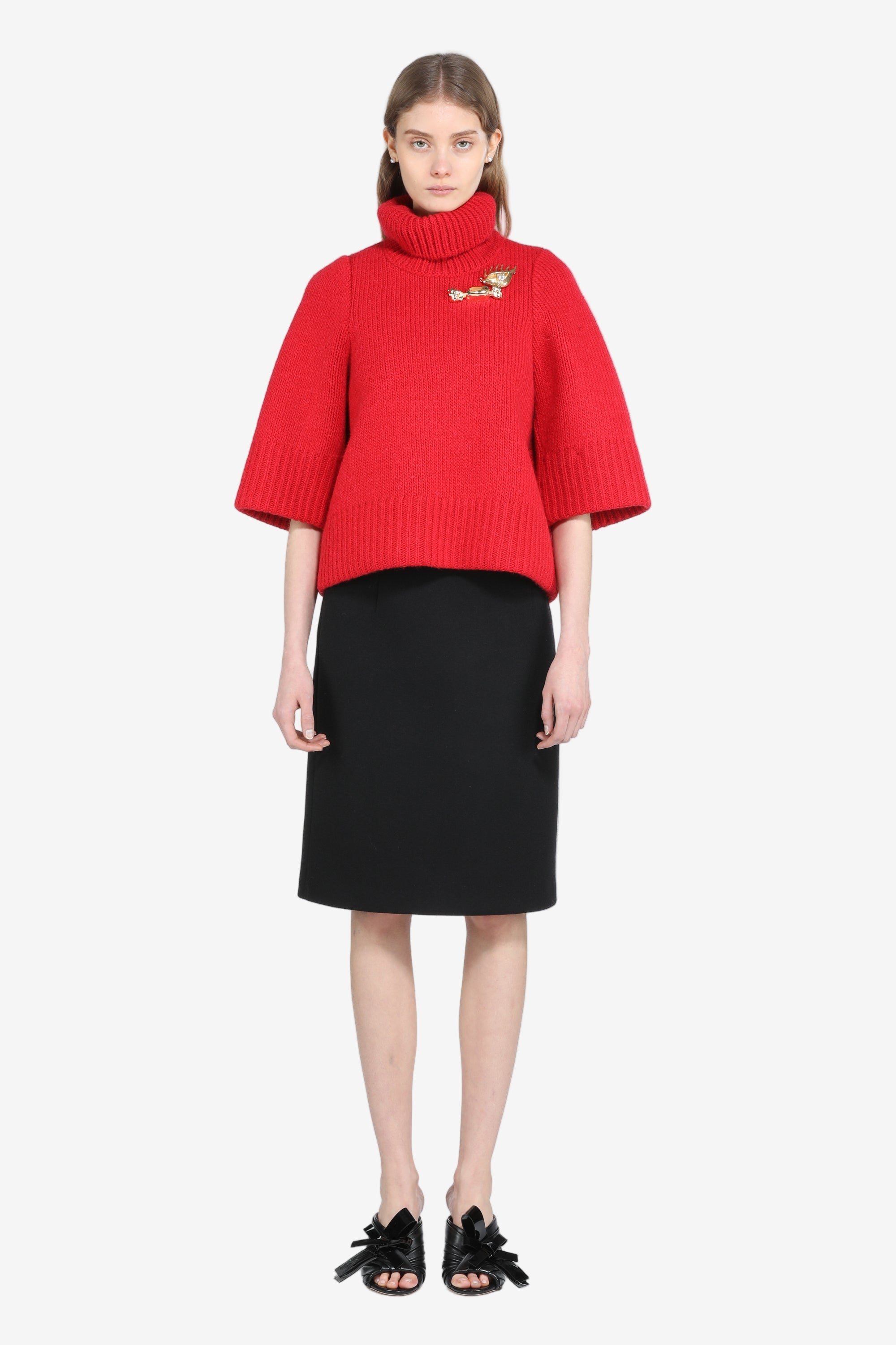 Maglione over con maniche a tre quarti