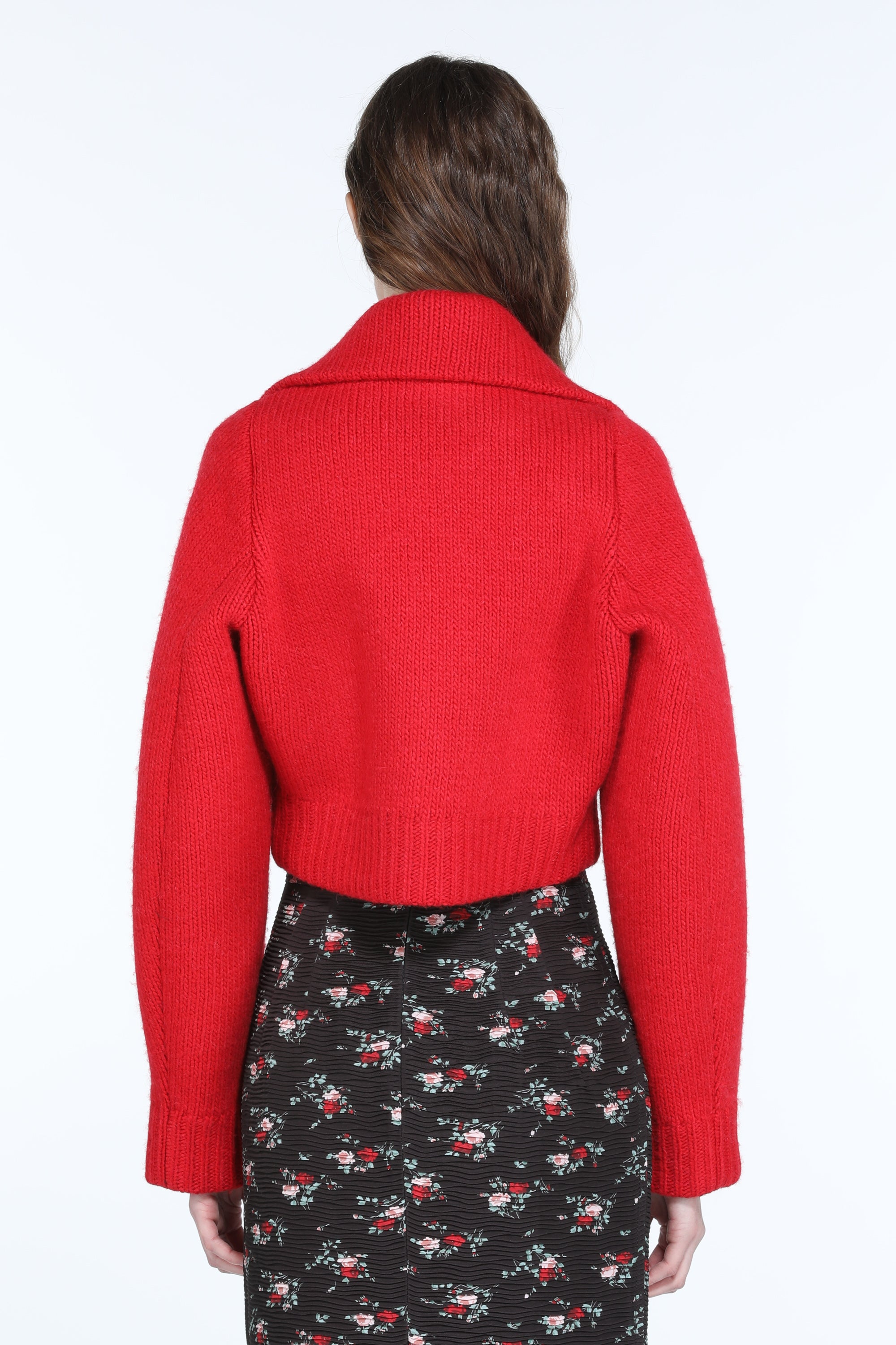 Cardigan con zip cropped