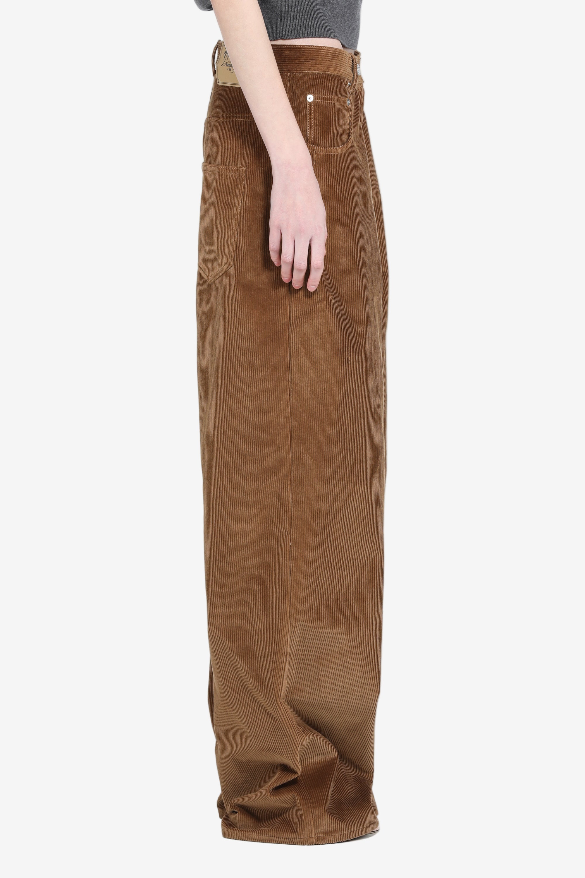 Wide-leg velvet trousers