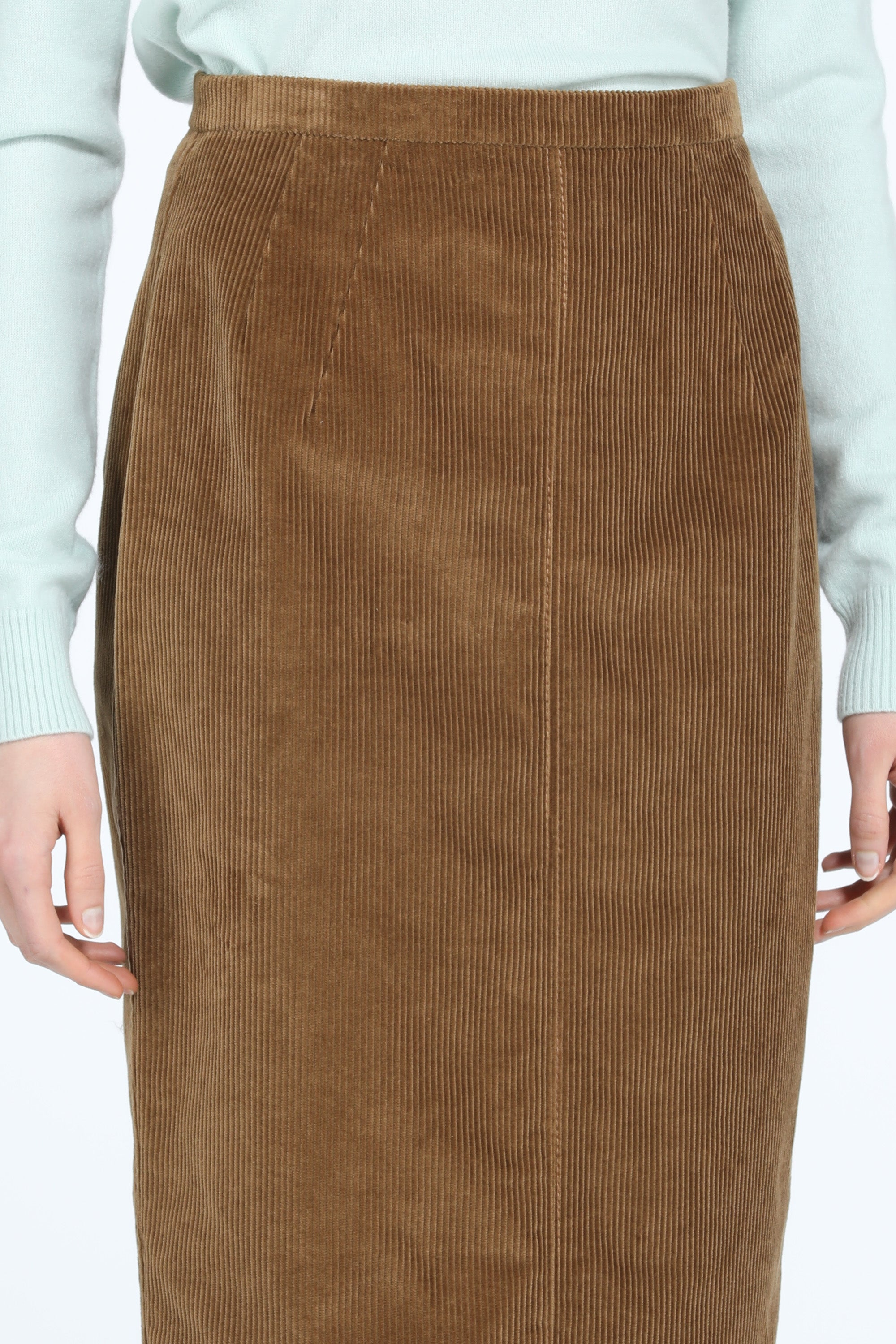 Velvet pencil skirt