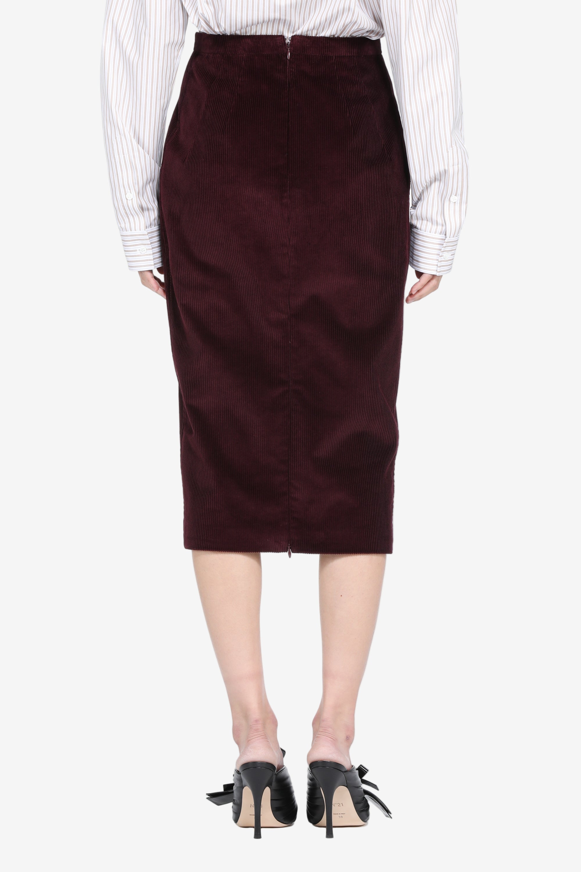 N21 | Velvet Pencil Skirt