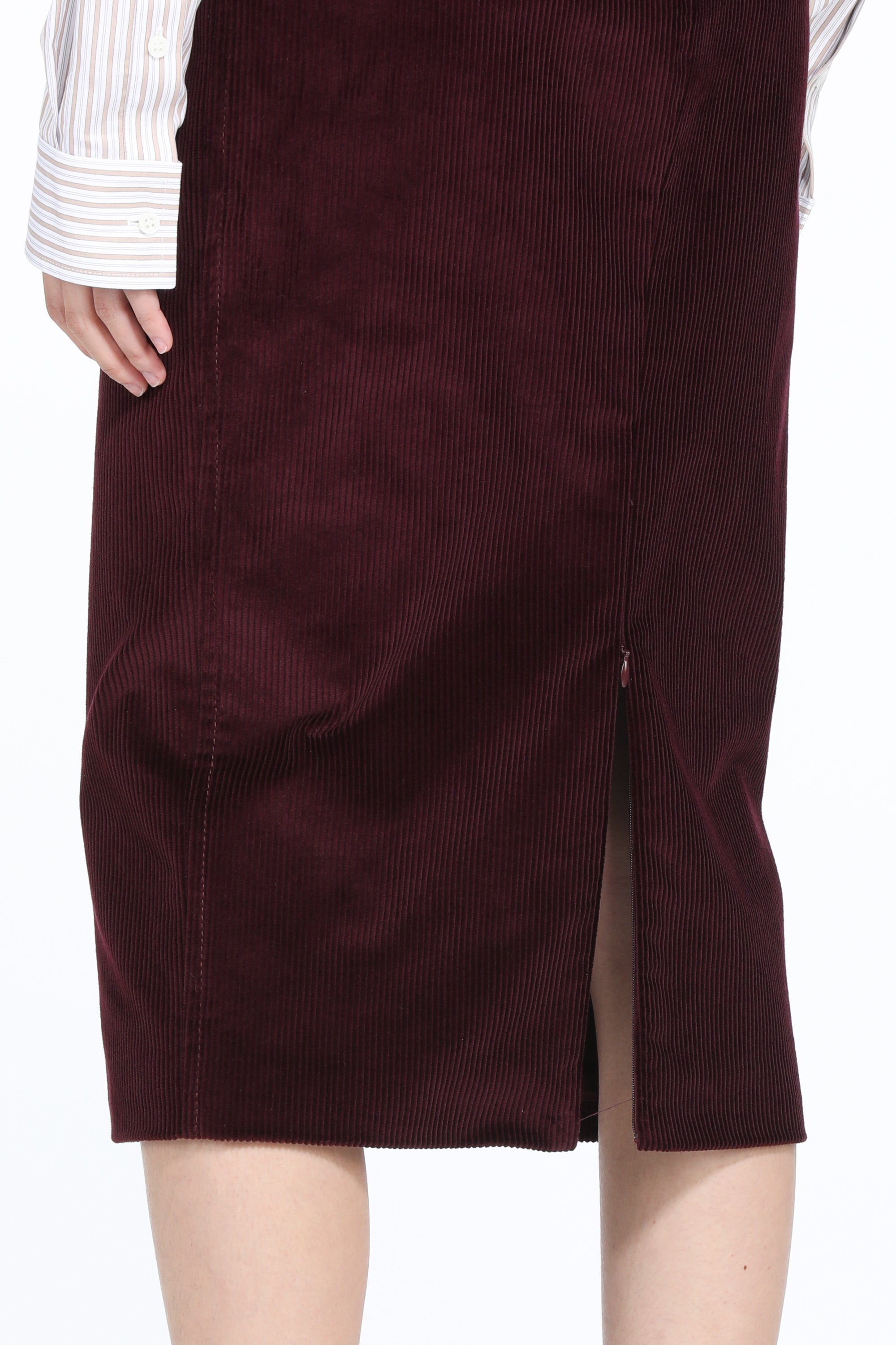 Velvet pencil skirt
