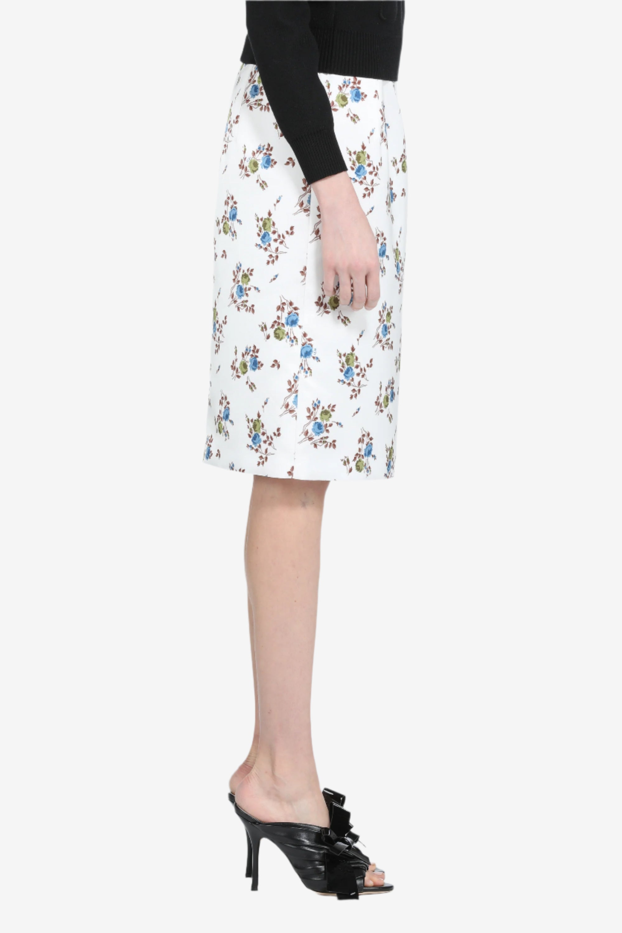 Pencil skirt with floral print