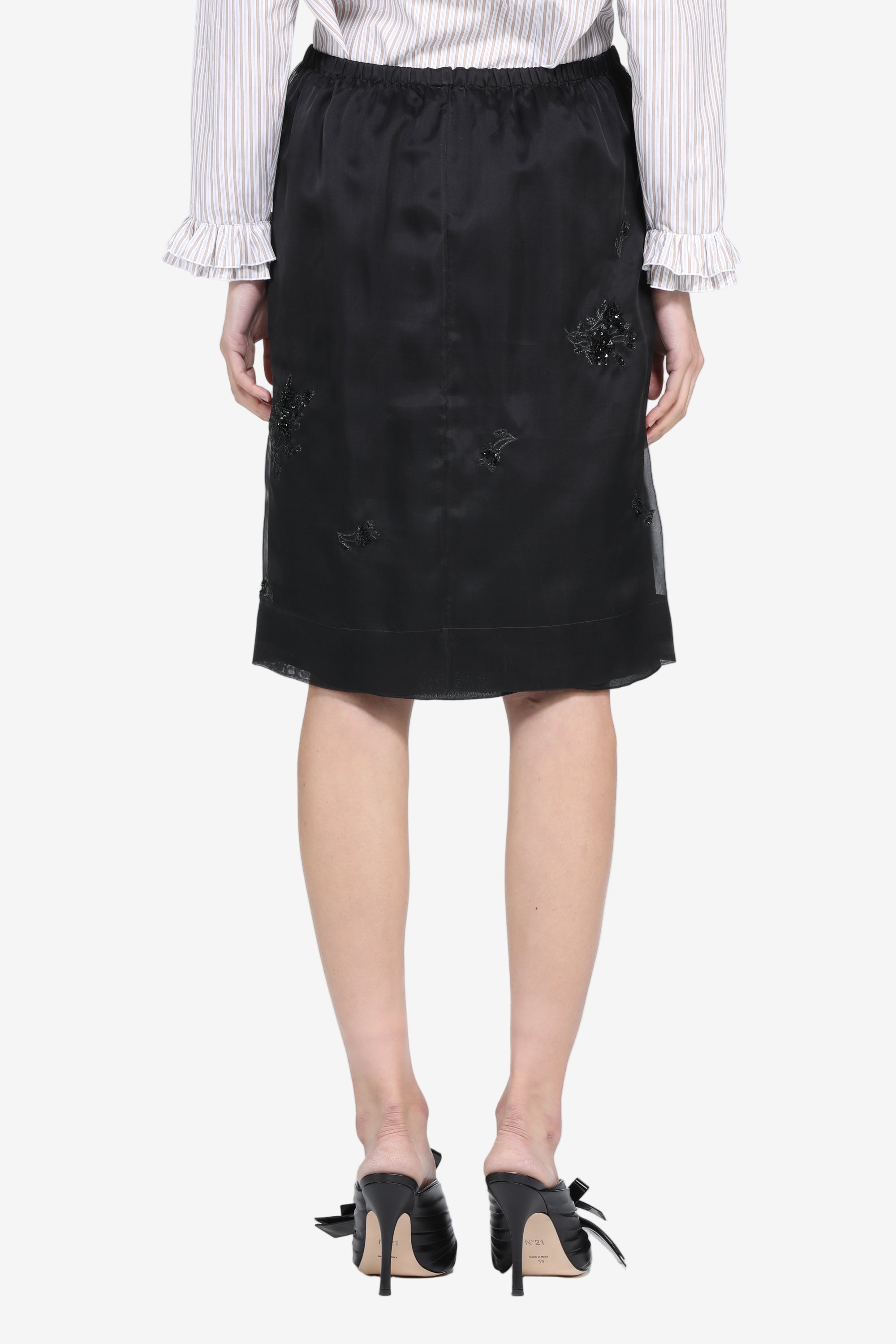 Midi skirt with embroidery