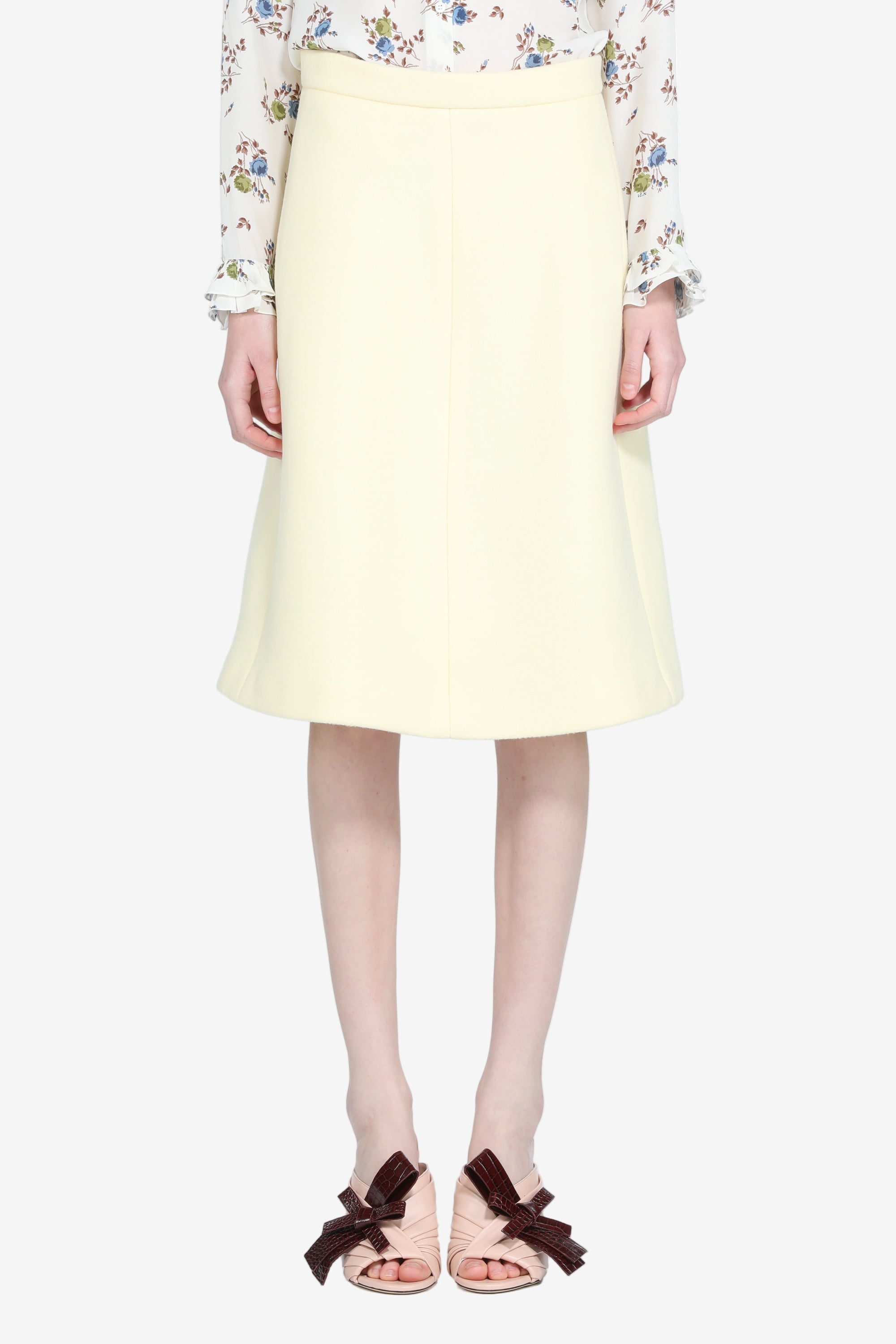 Midi skirt in wool