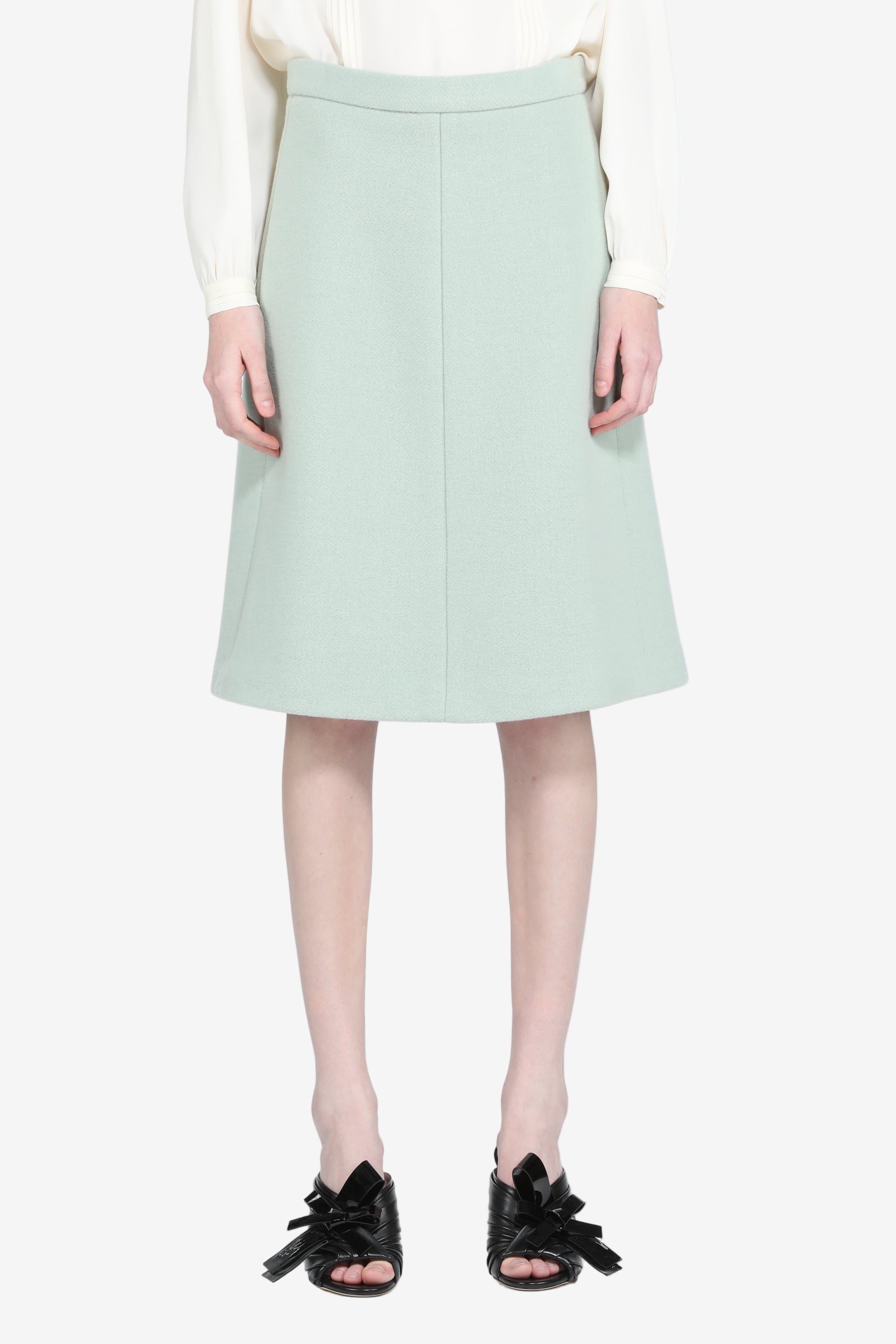 Midi skirt in wool cloth