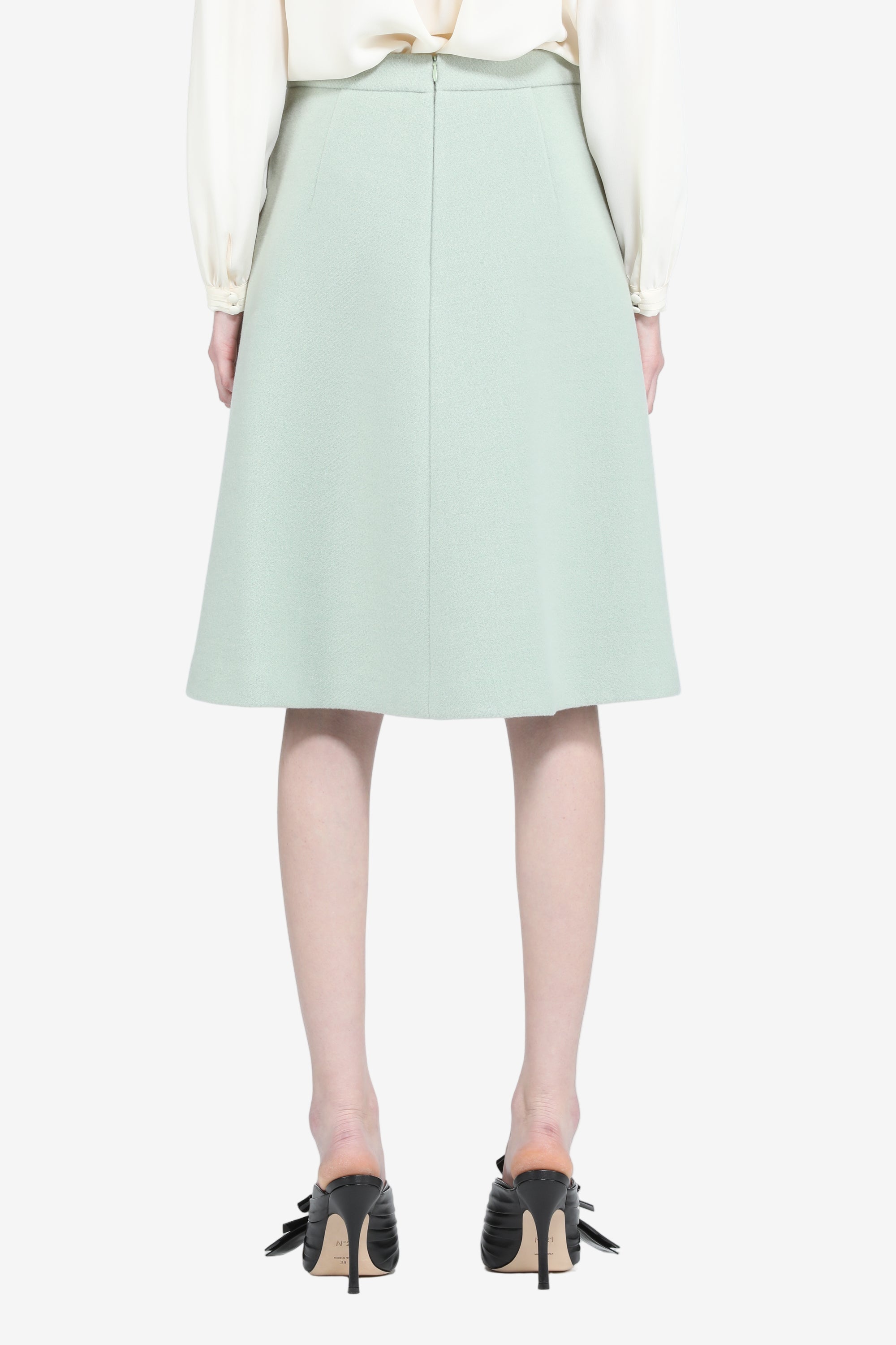 Midi skirt in wool cloth