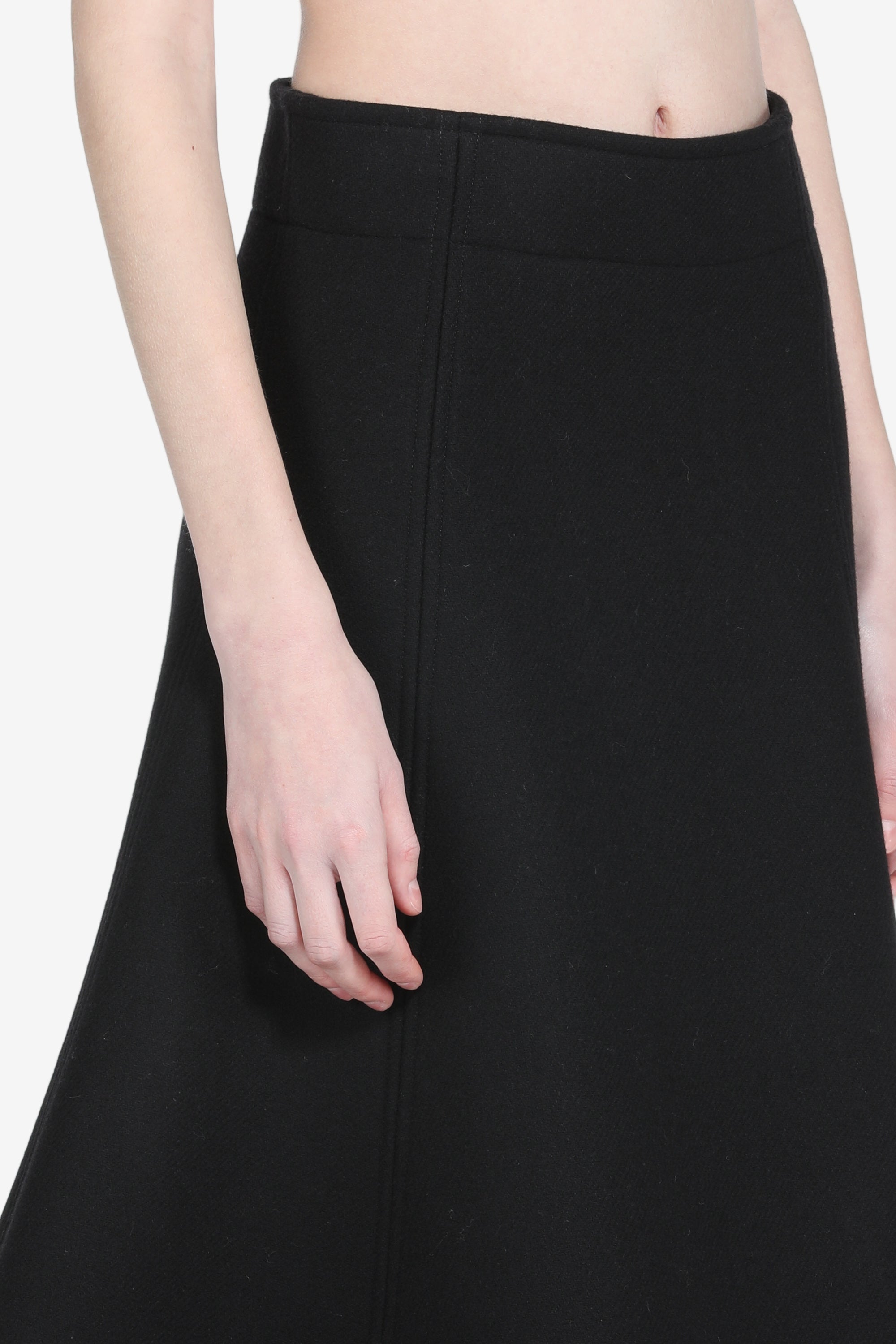 Midi skirt in wool