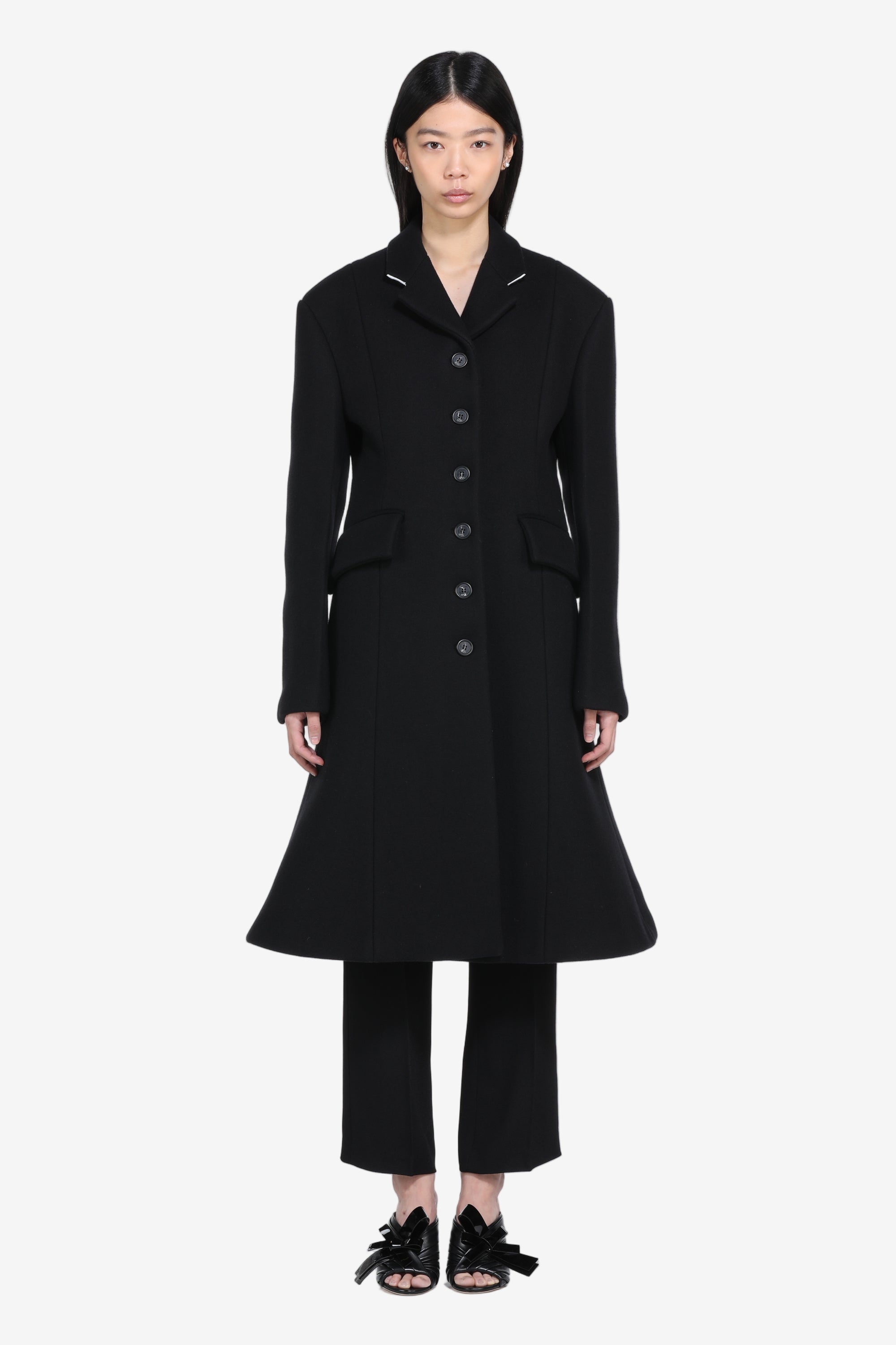 Long flared coat