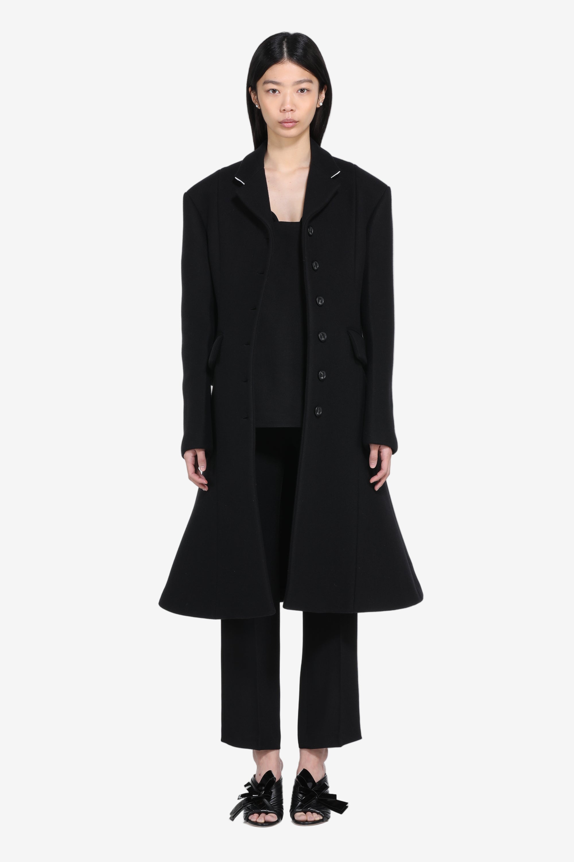 Long flared coat