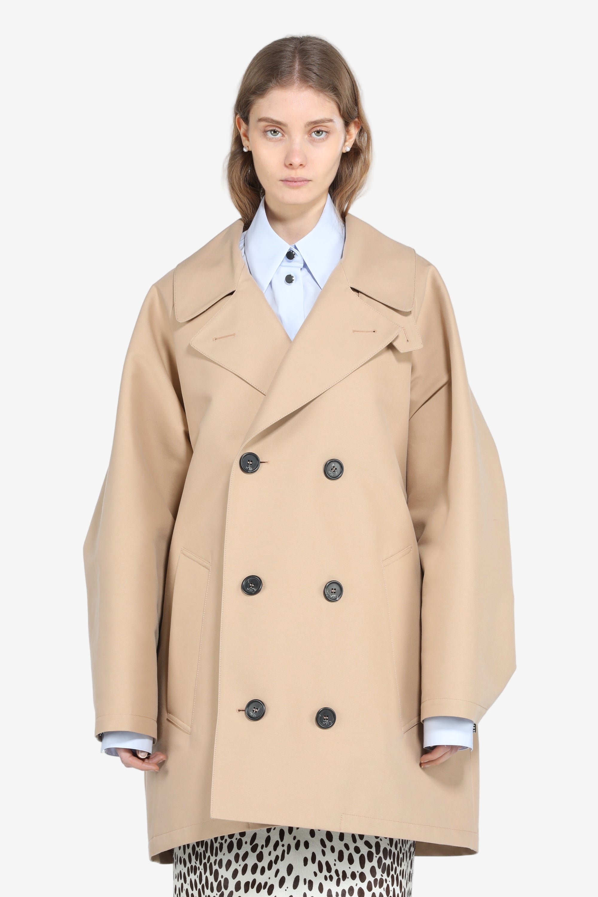 Double-breasted trench jacket