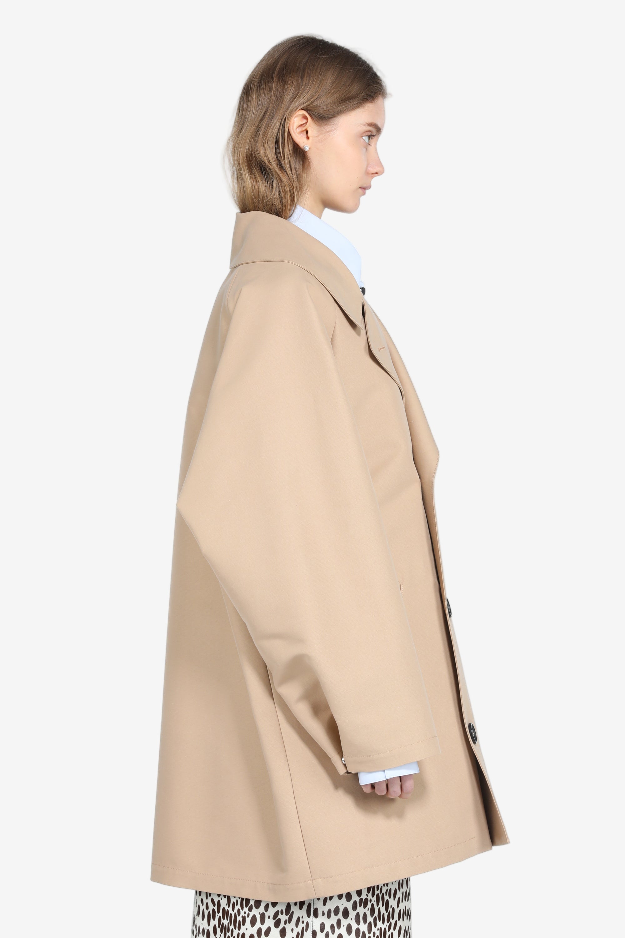 Double-breasted trench jacket
