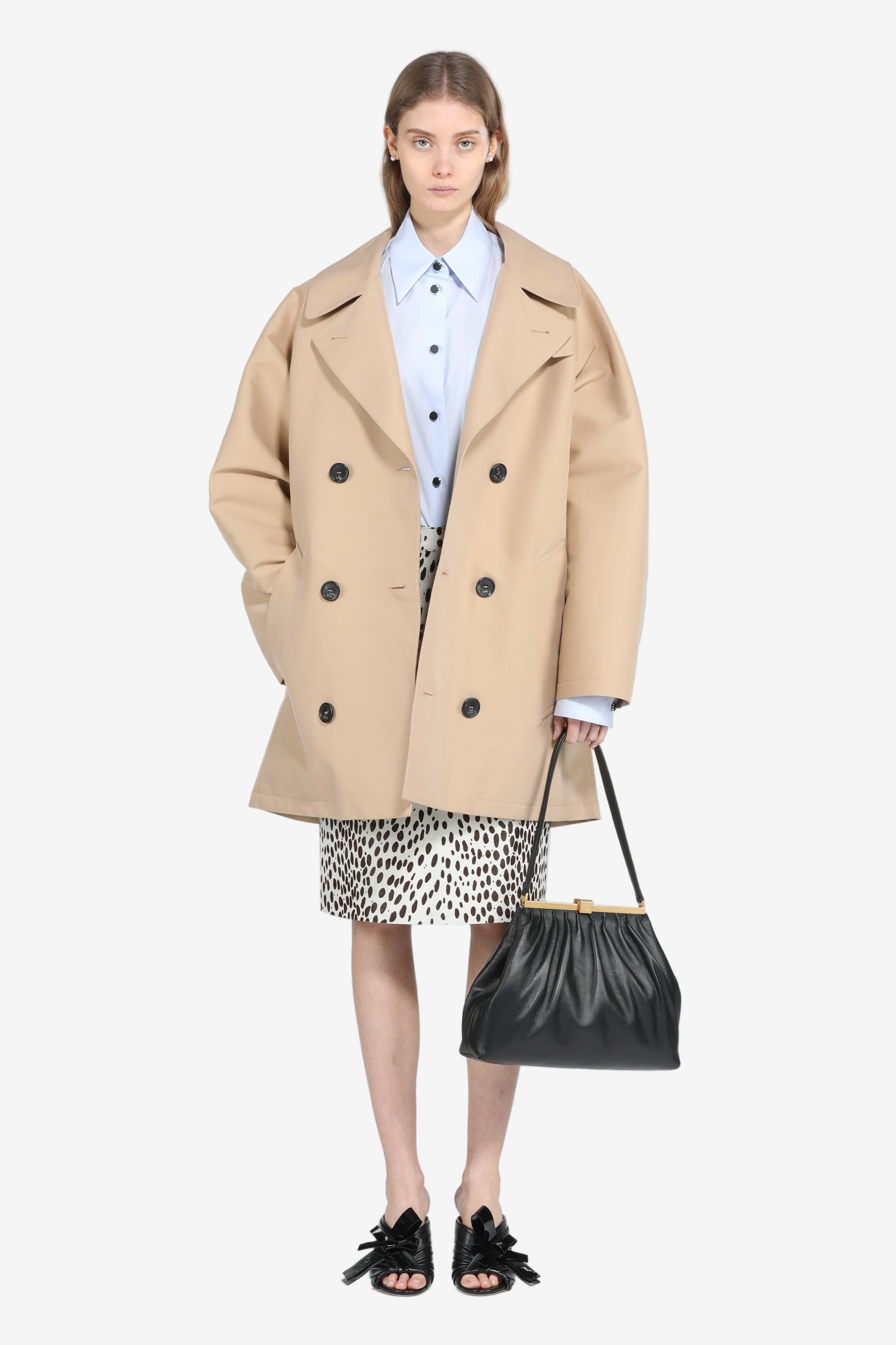 Double-breasted trench jacket