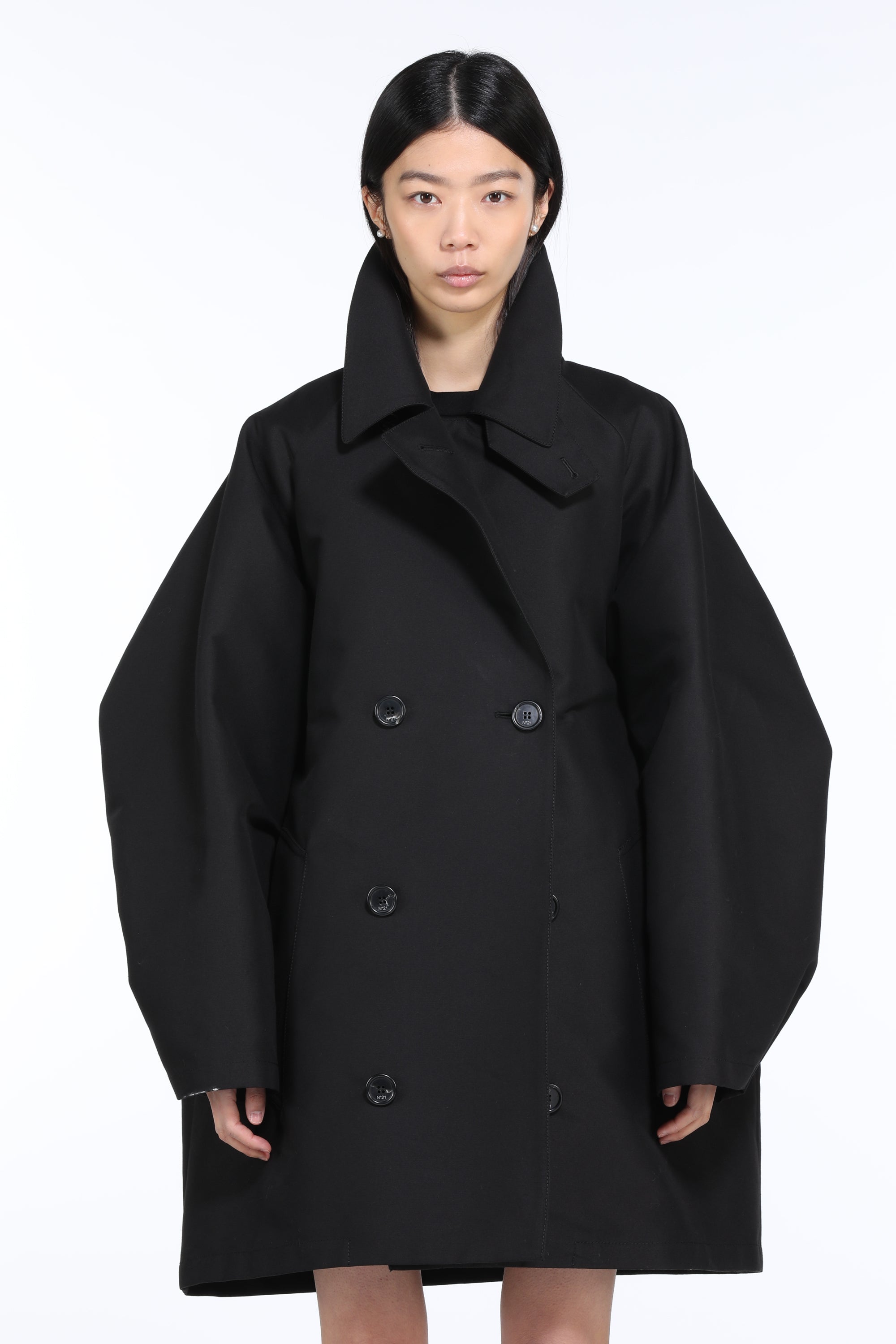 Double-breasted trench jacket