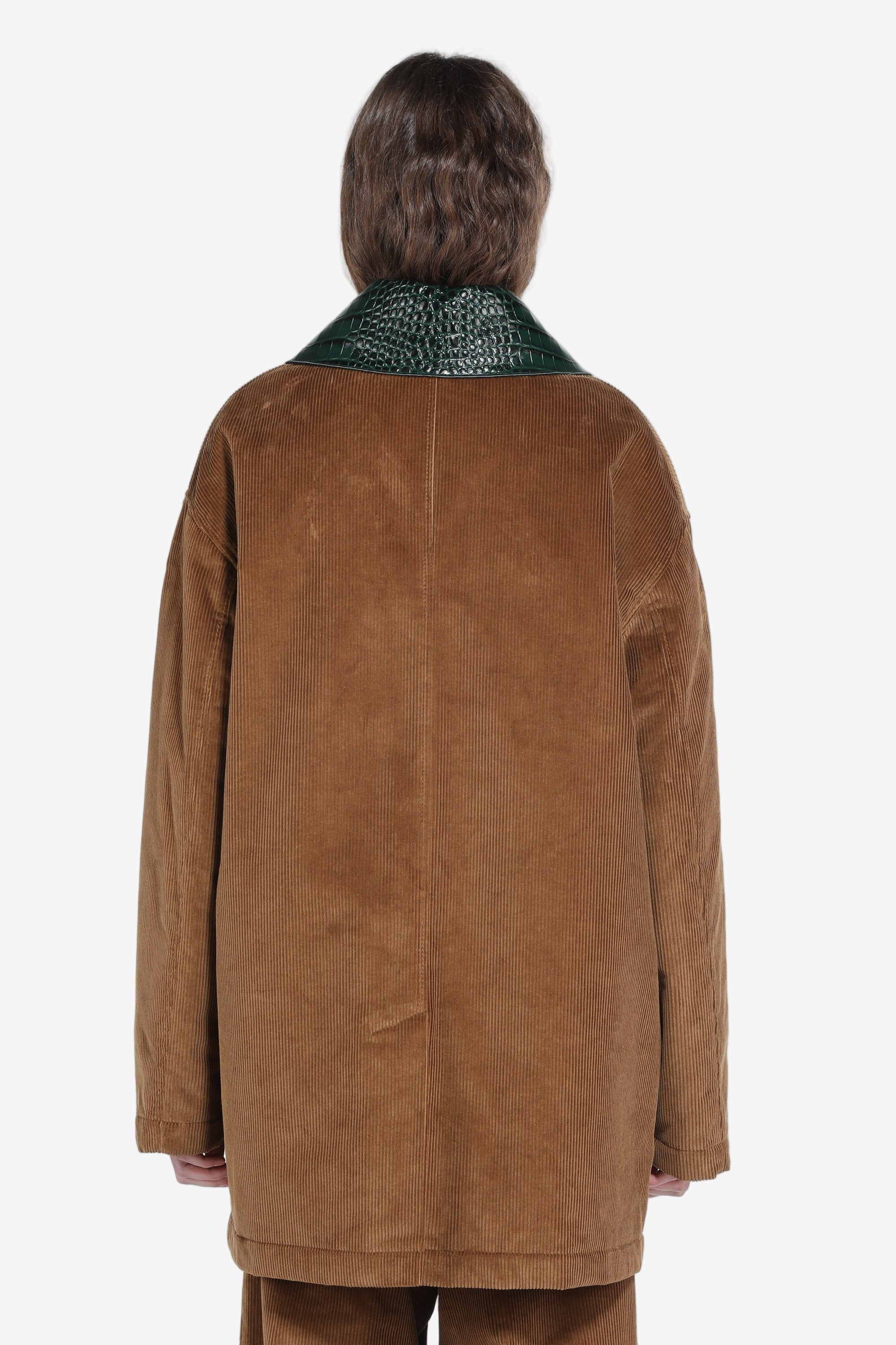 Velvet jacket with contrasting collar