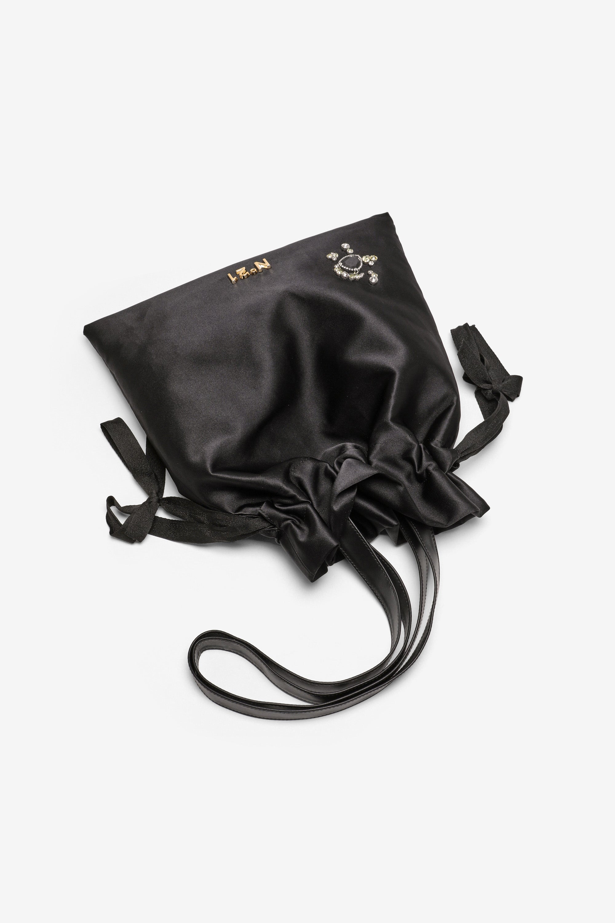 Eva satin bag with jewel details