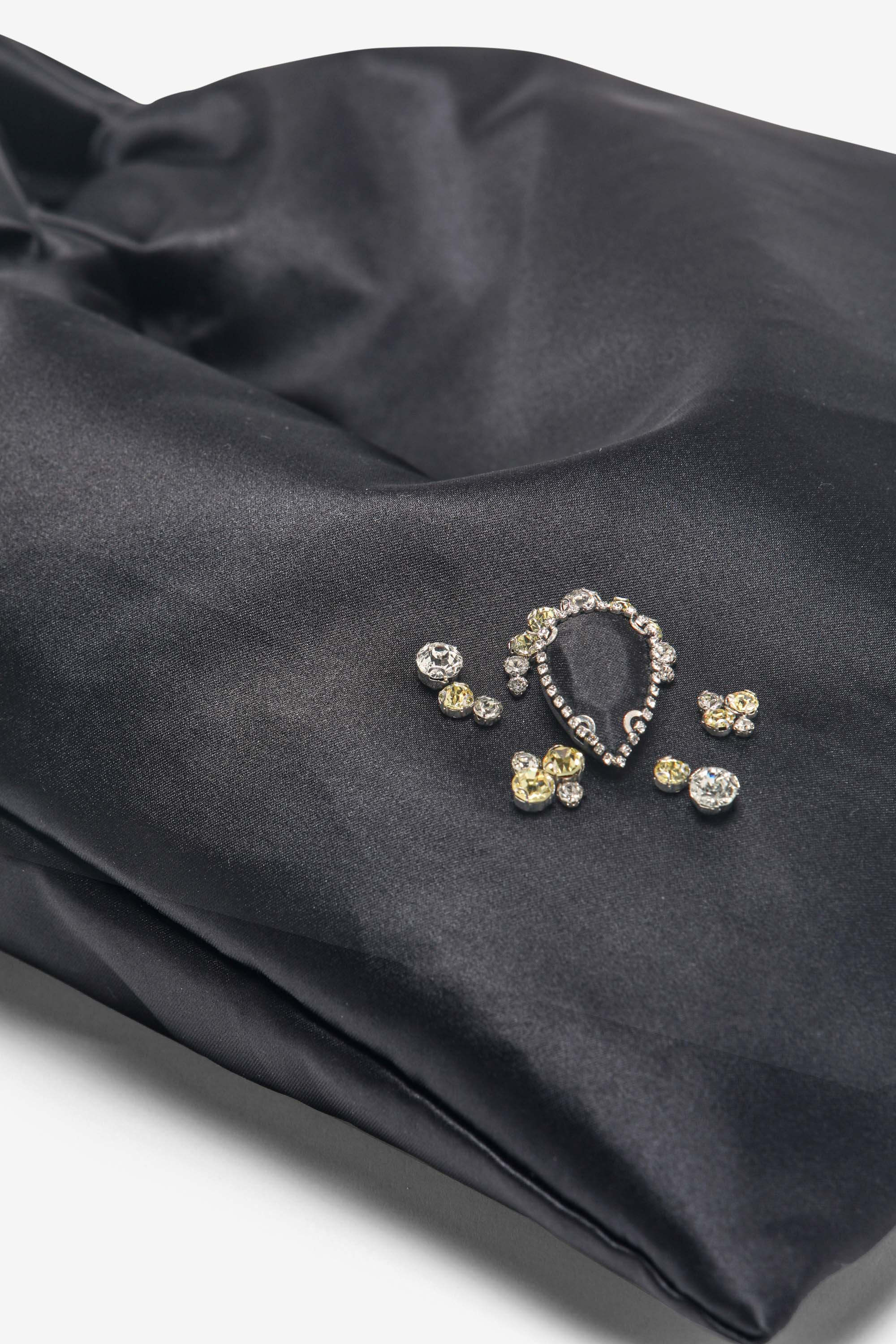 Eva satin bag with jewel details