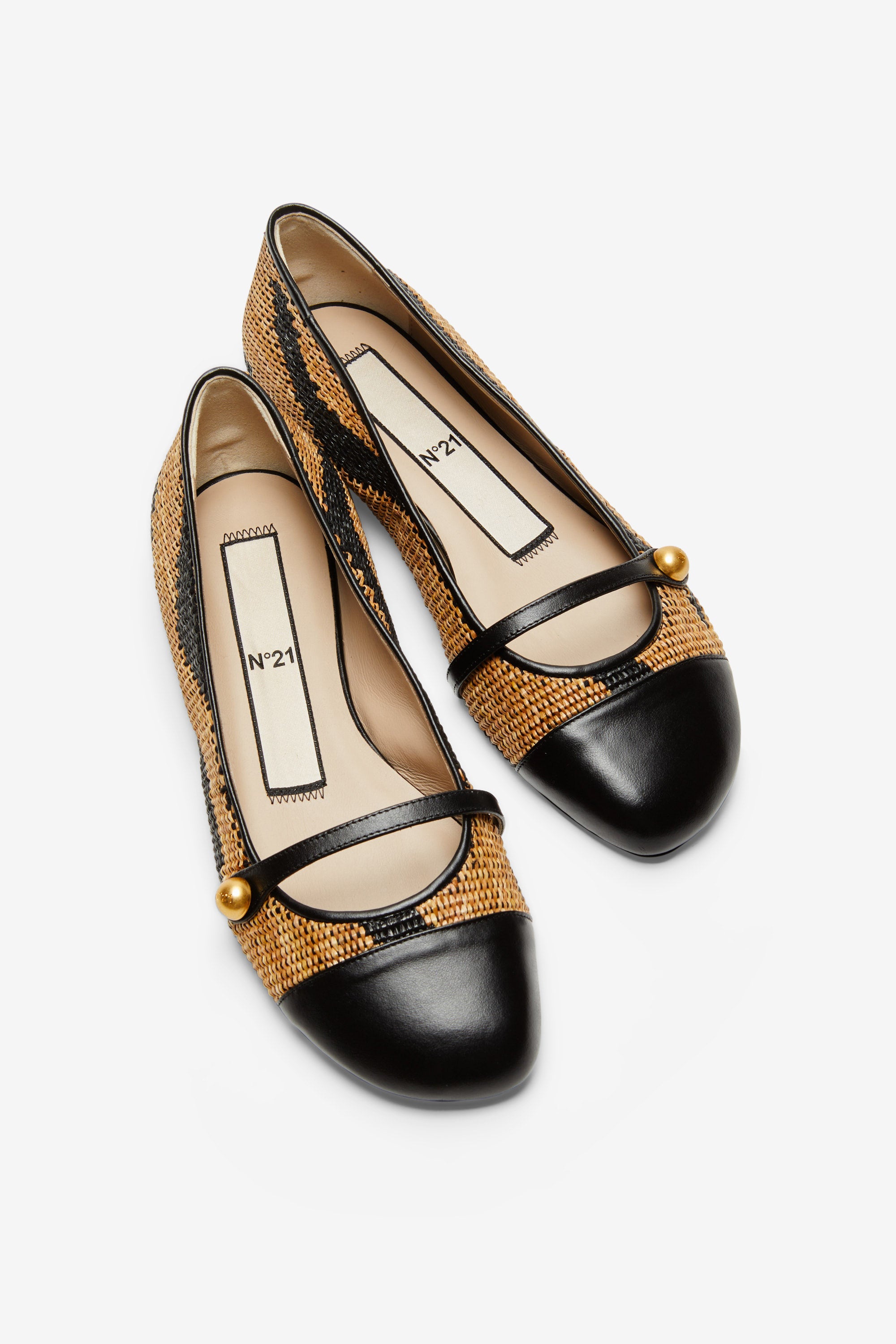 Ballerine punta tonda bicolore