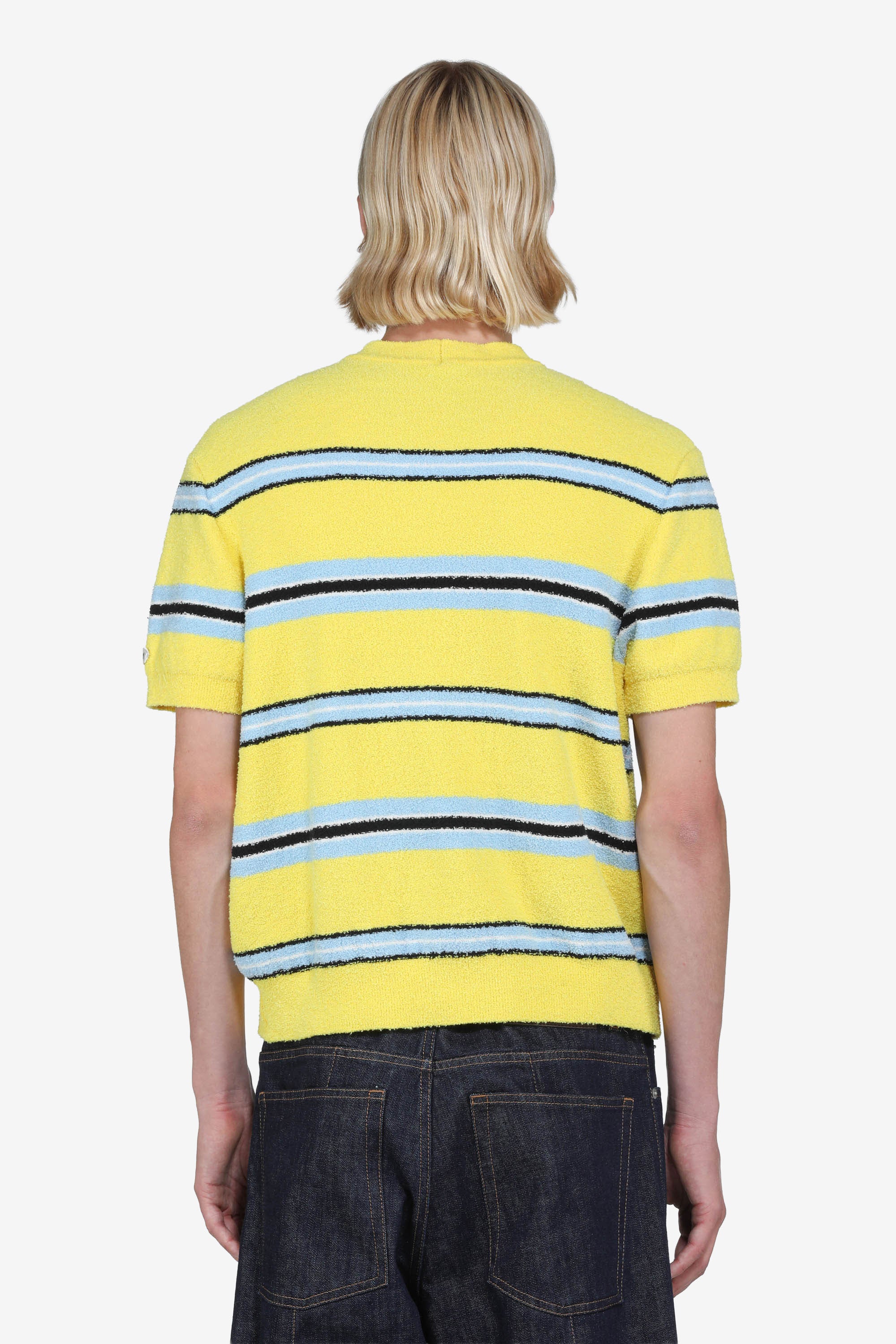 T-shirt a righe con logo