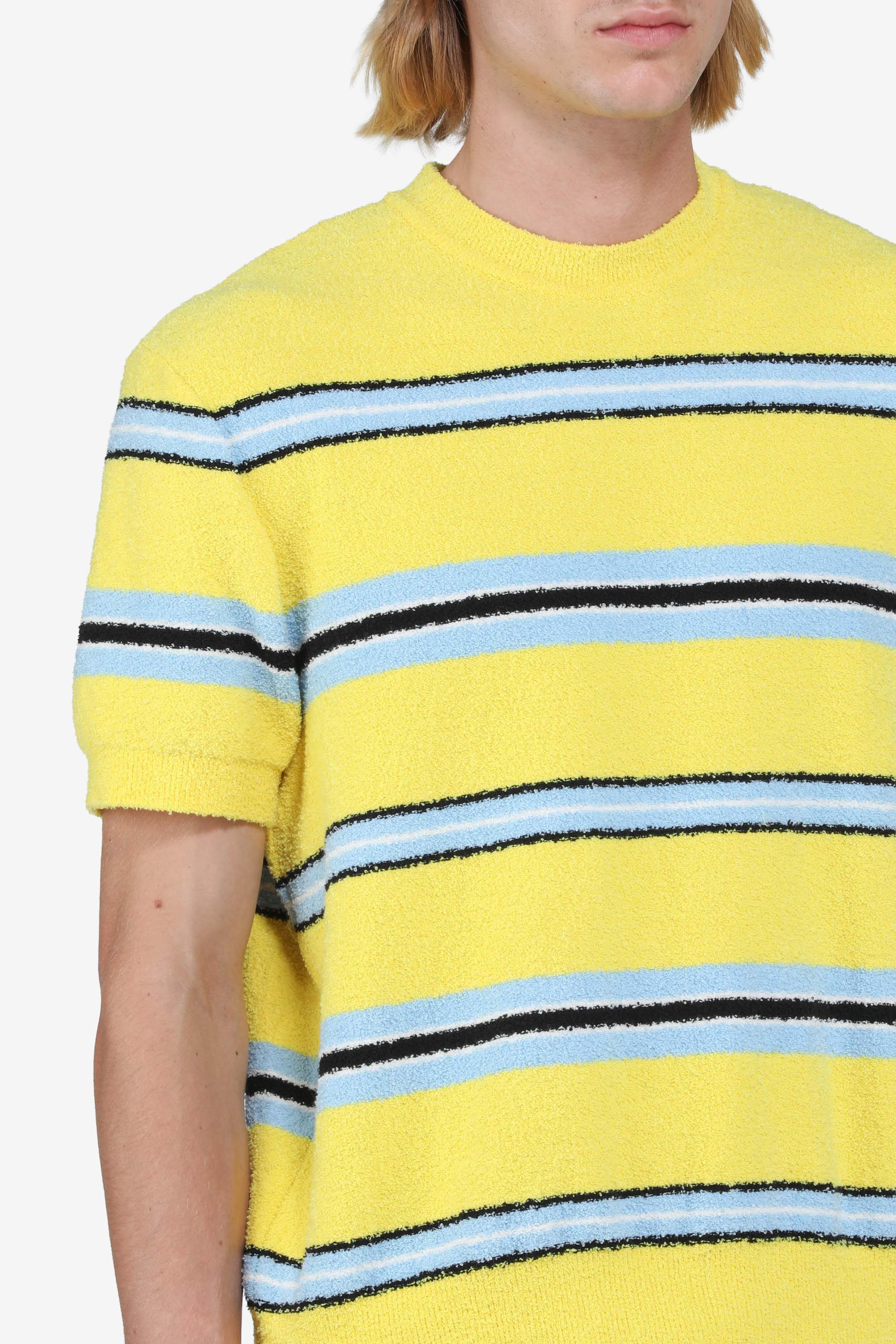 T-shirt a righe con logo