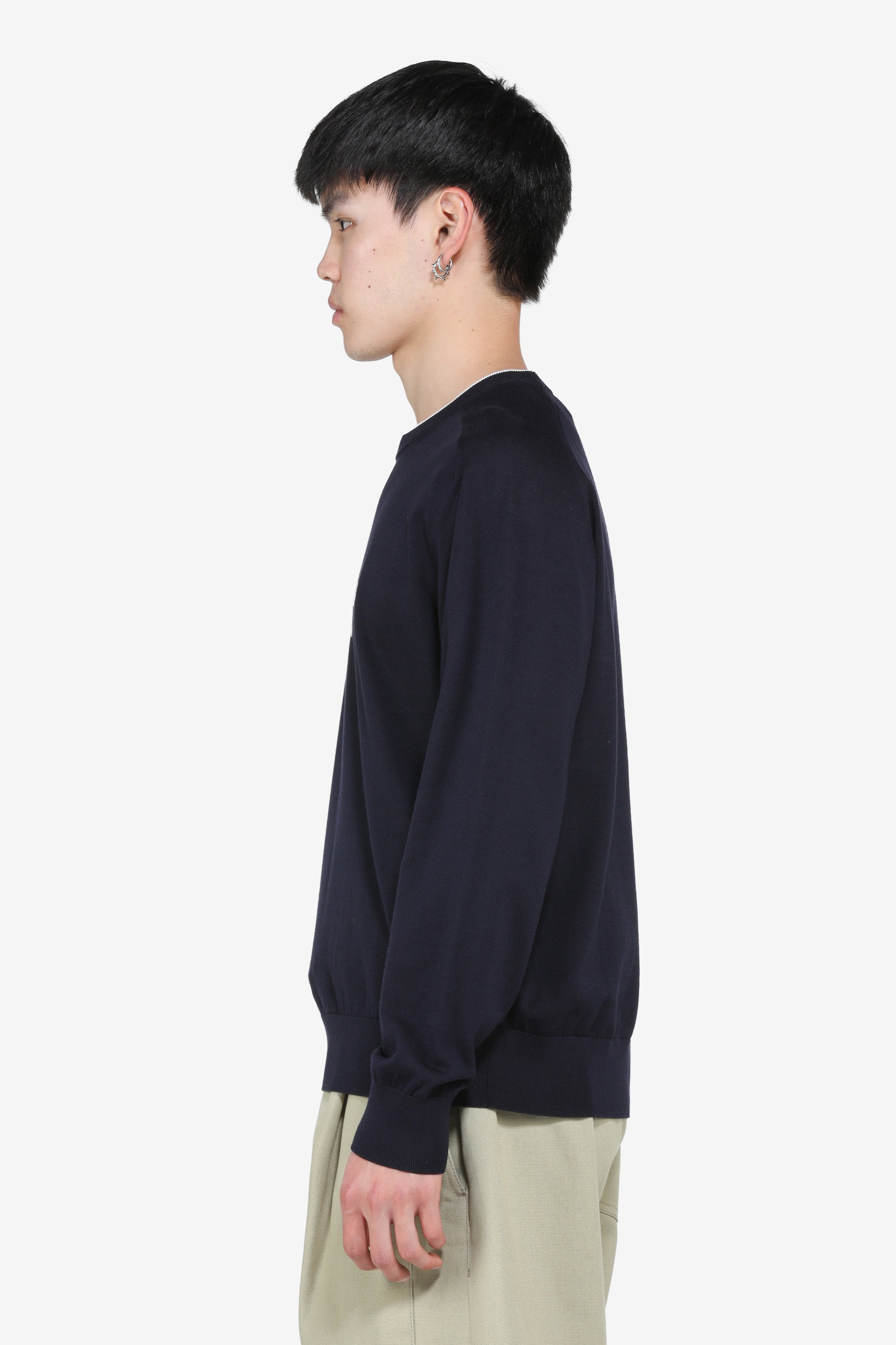 Maglia girocollo a maniche lunghe