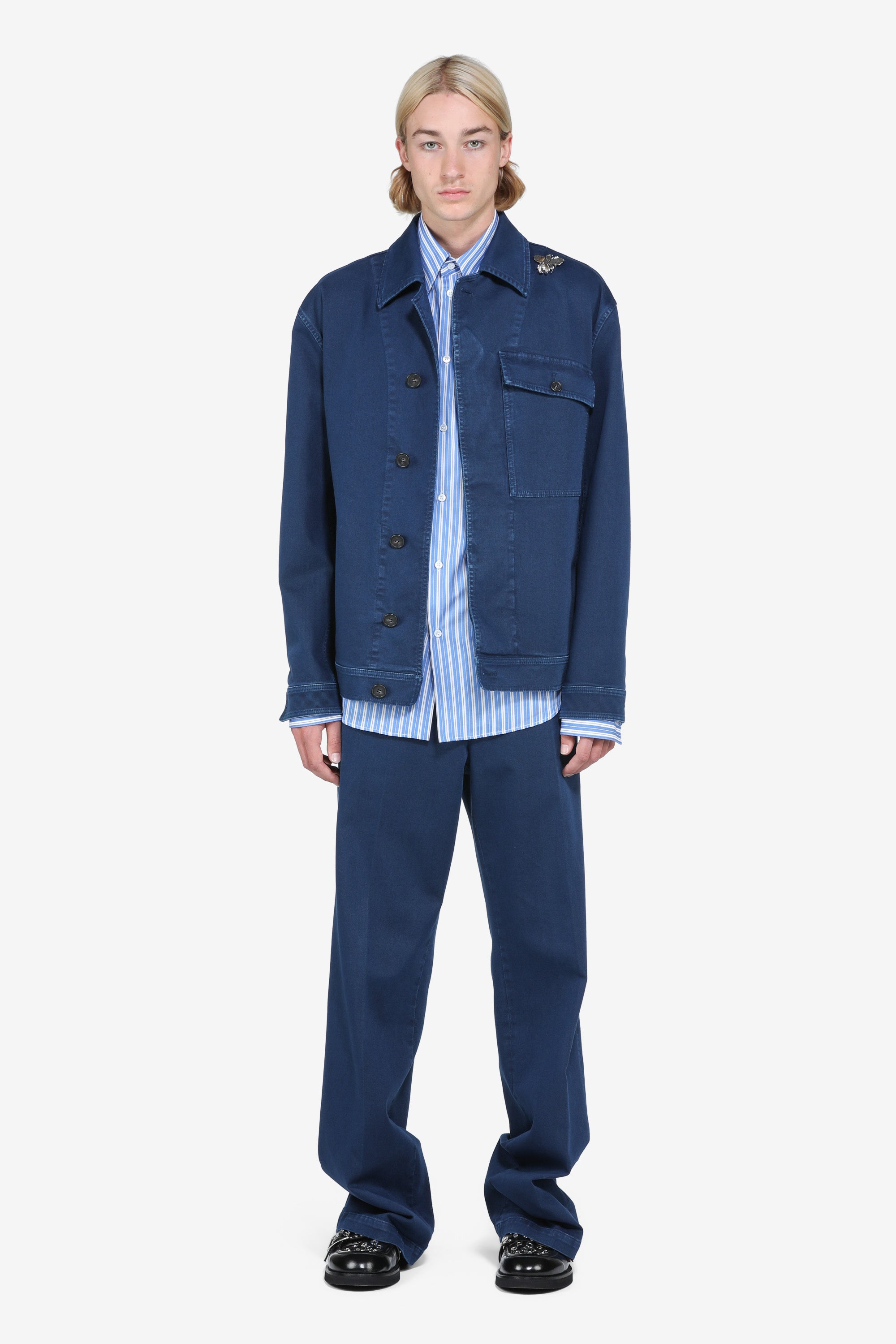 Long straight leg trousers