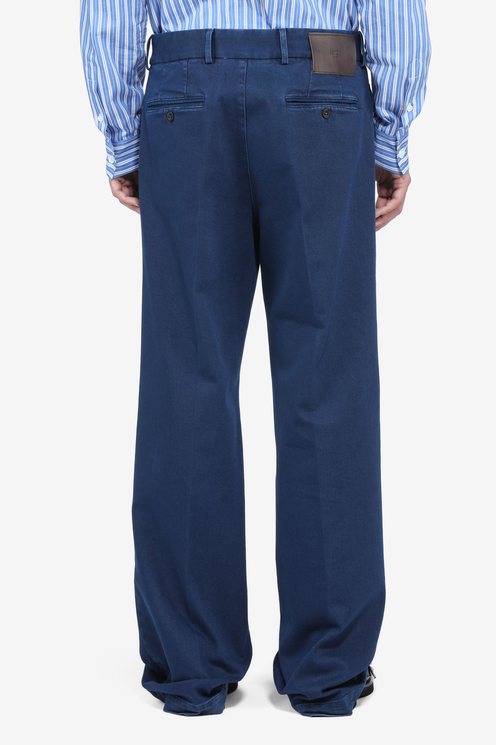 Long straight leg trousers