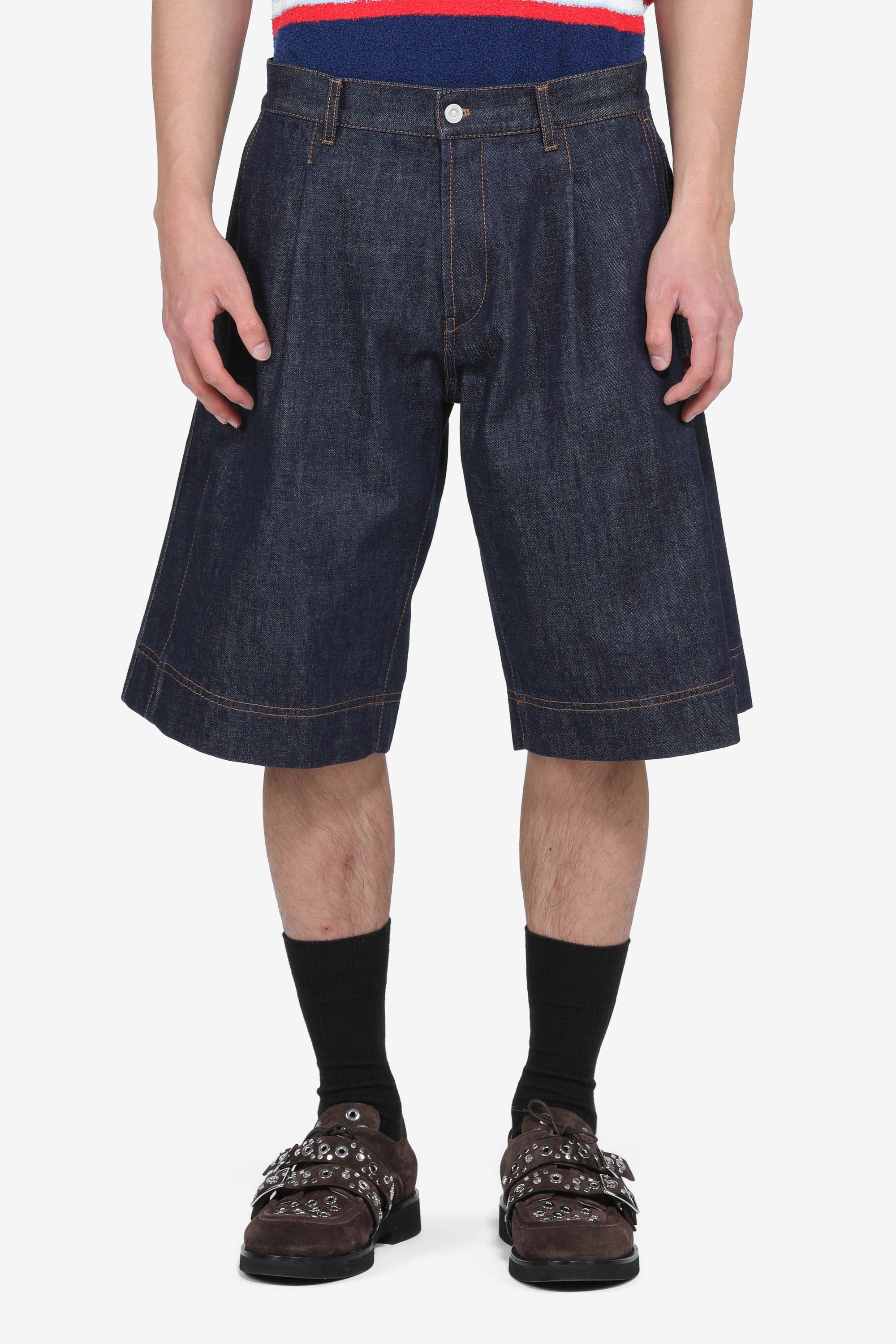 Pantalone bermuda in denim