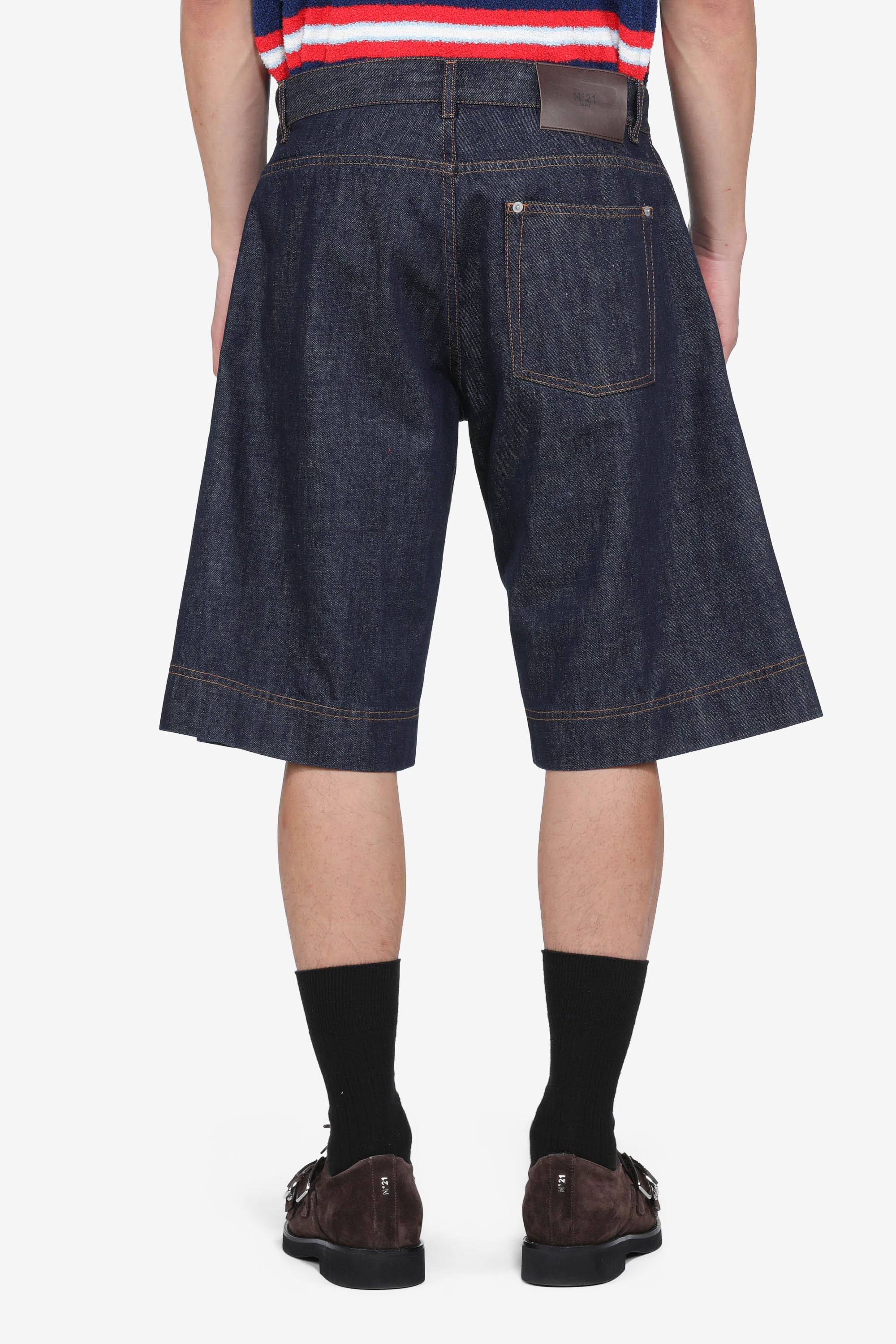 Pantalone bermuda in denim