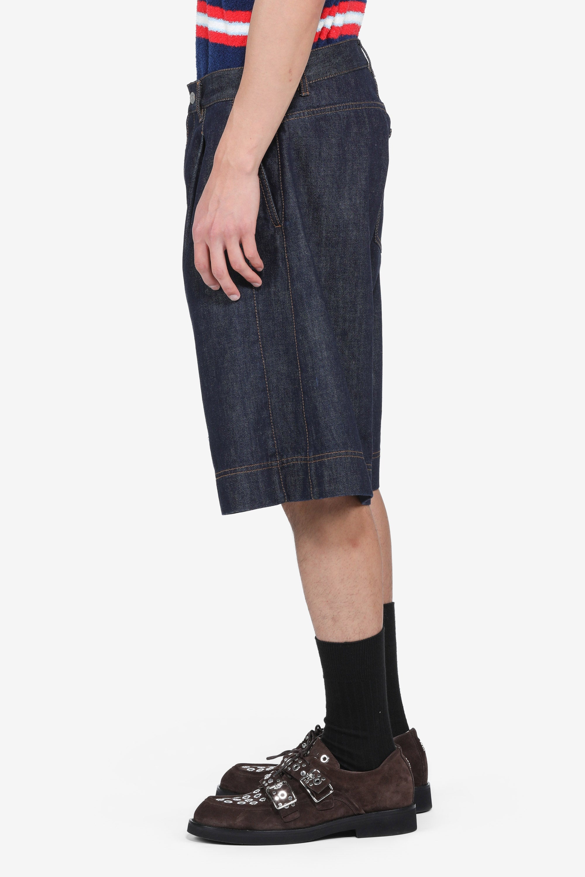 Pantalone bermuda in denim