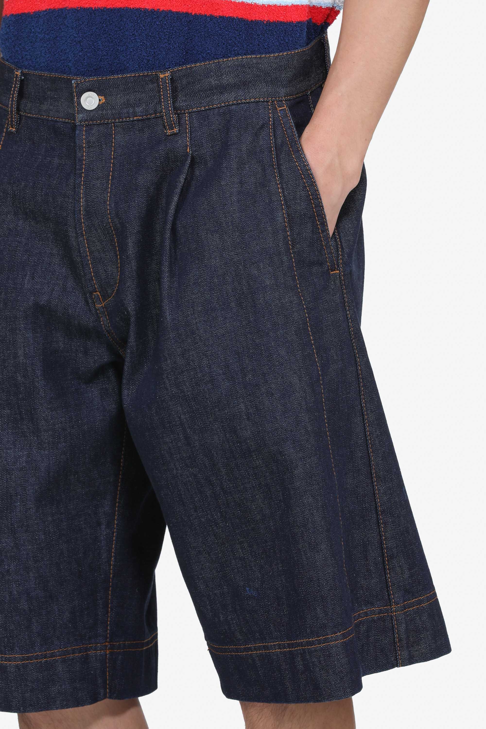 Pantalone bermuda in denim