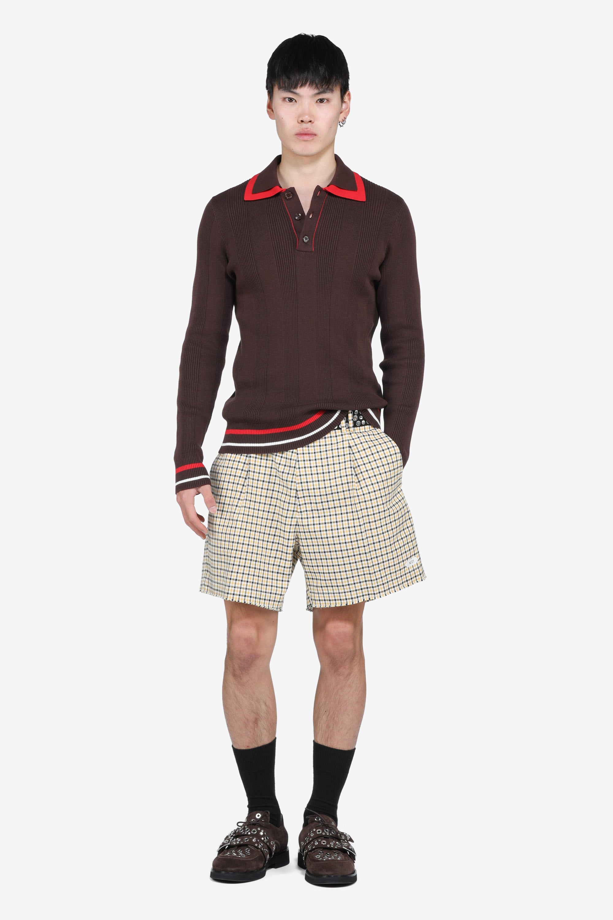 Checkered Bermuda shorts