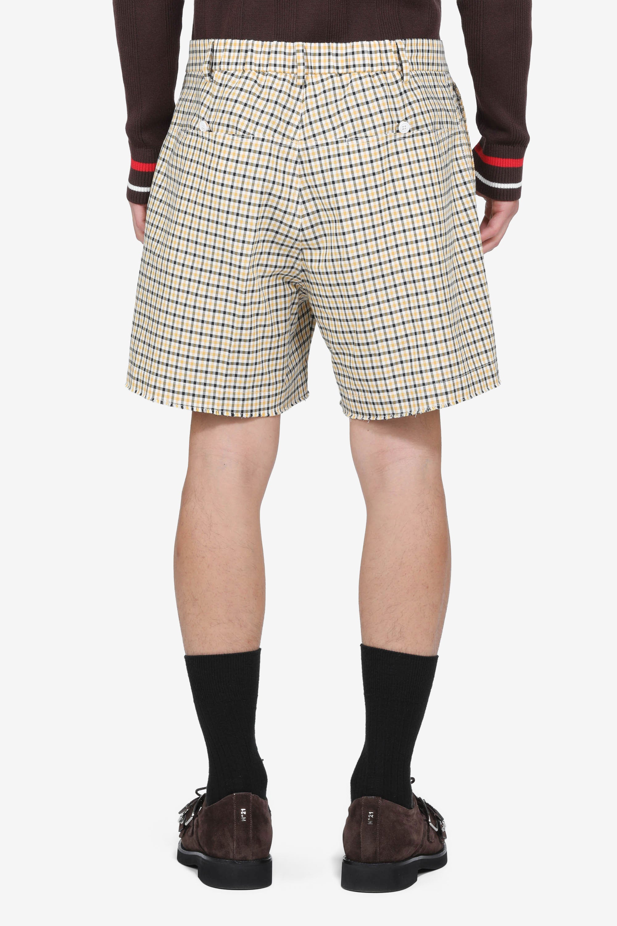 Checkered Bermuda shorts